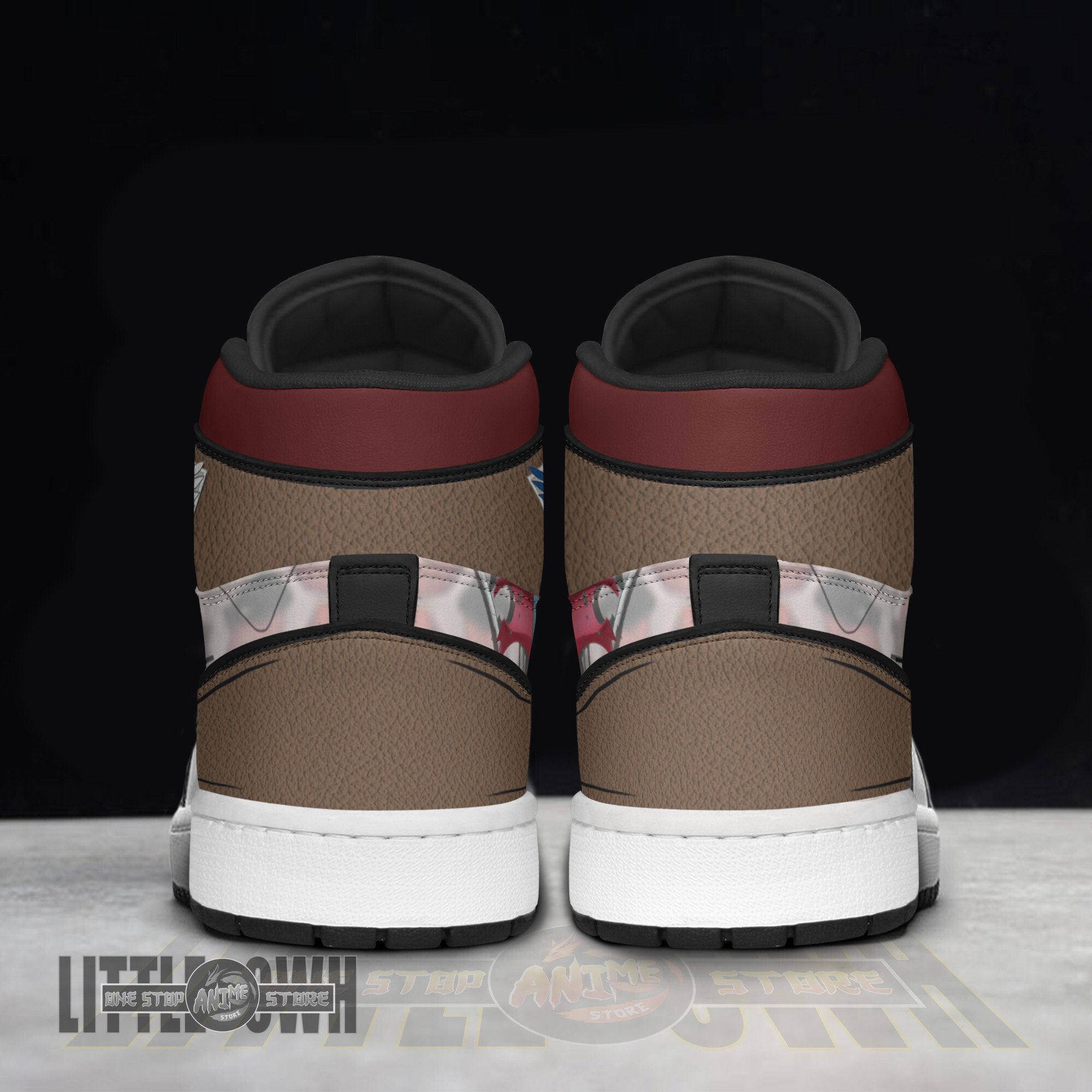 Ideafootwear Mikasa Ackerman AJ1 High Sneakers Shoes For Men And Women