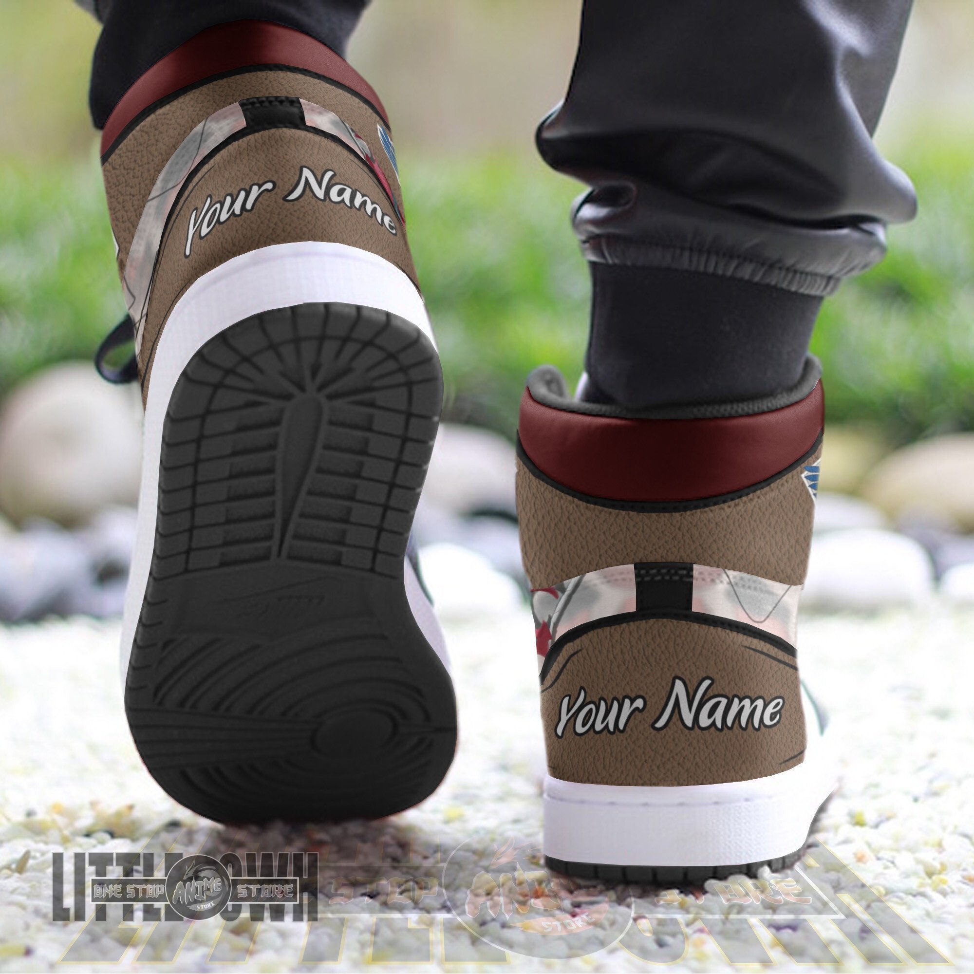 Ideafootwear Mikasa Ackerman AJ1 High Sneakers Shoes For Men And Women