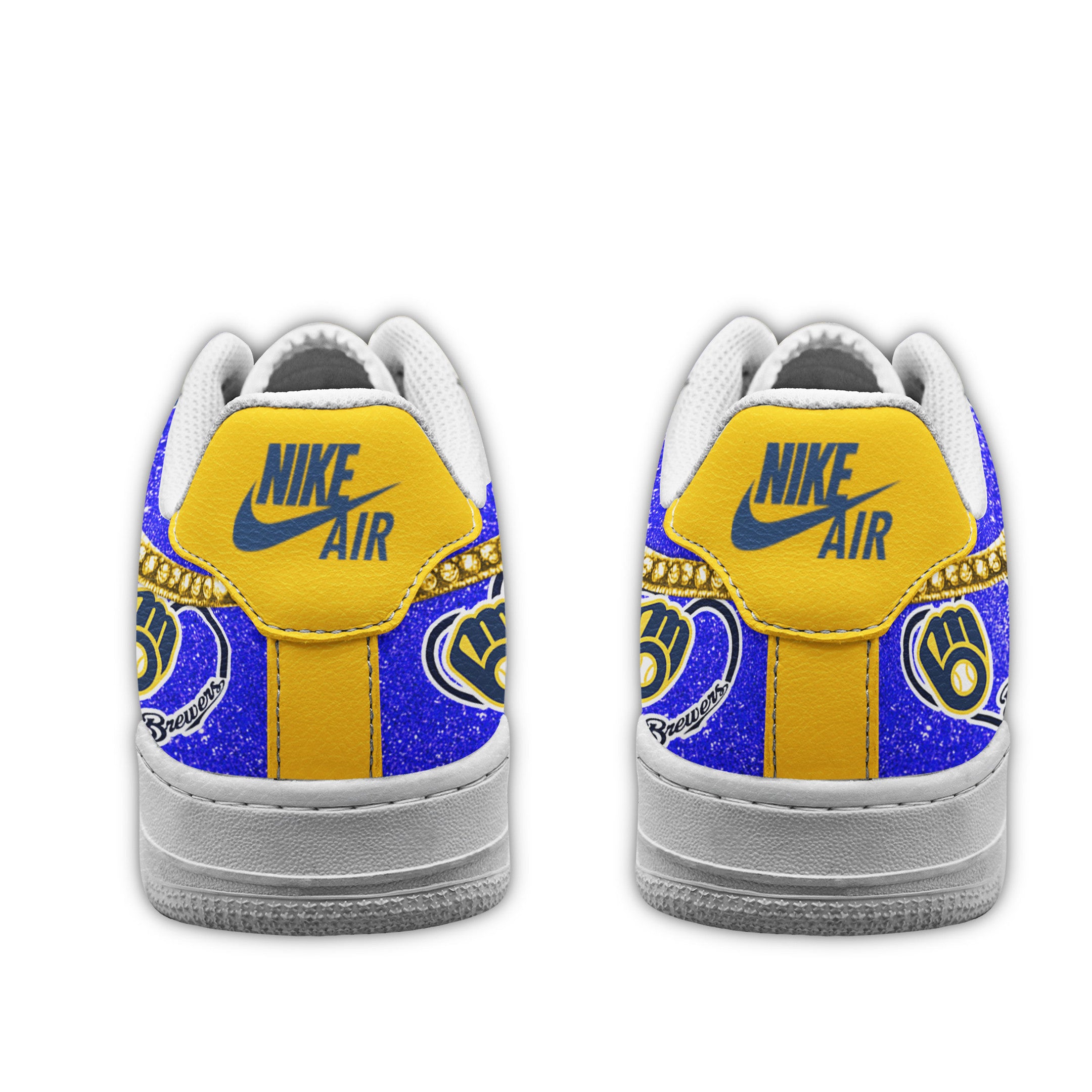 Ideafootwear Milwaukee Brewers Air Low-Top Sneakers Shoes For Men And Women 4