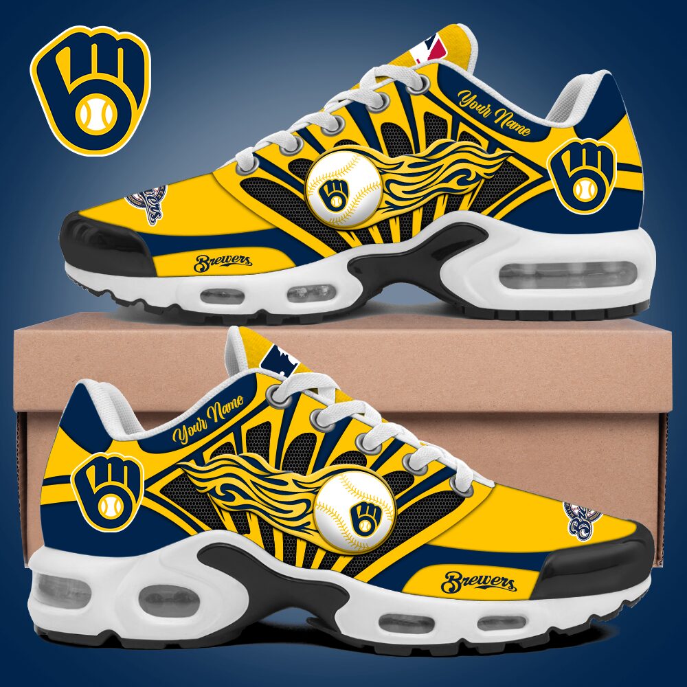 Ideafootwear Milwaukee Brewers TN Shoes Sneakers For Men And Women