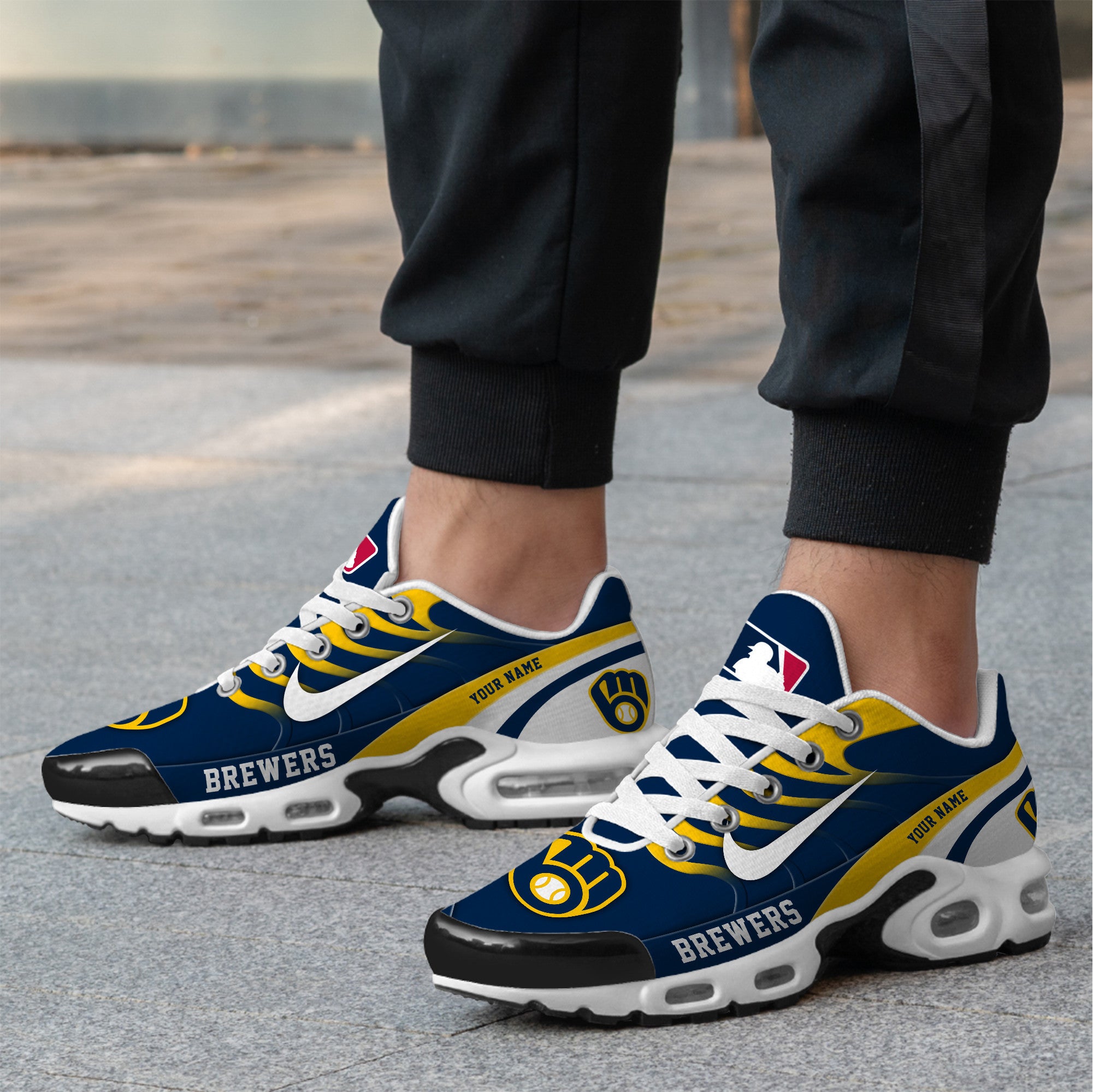 Ideafootwear Milwaukee Brewers TN Shoes Sneakers For Men And Women