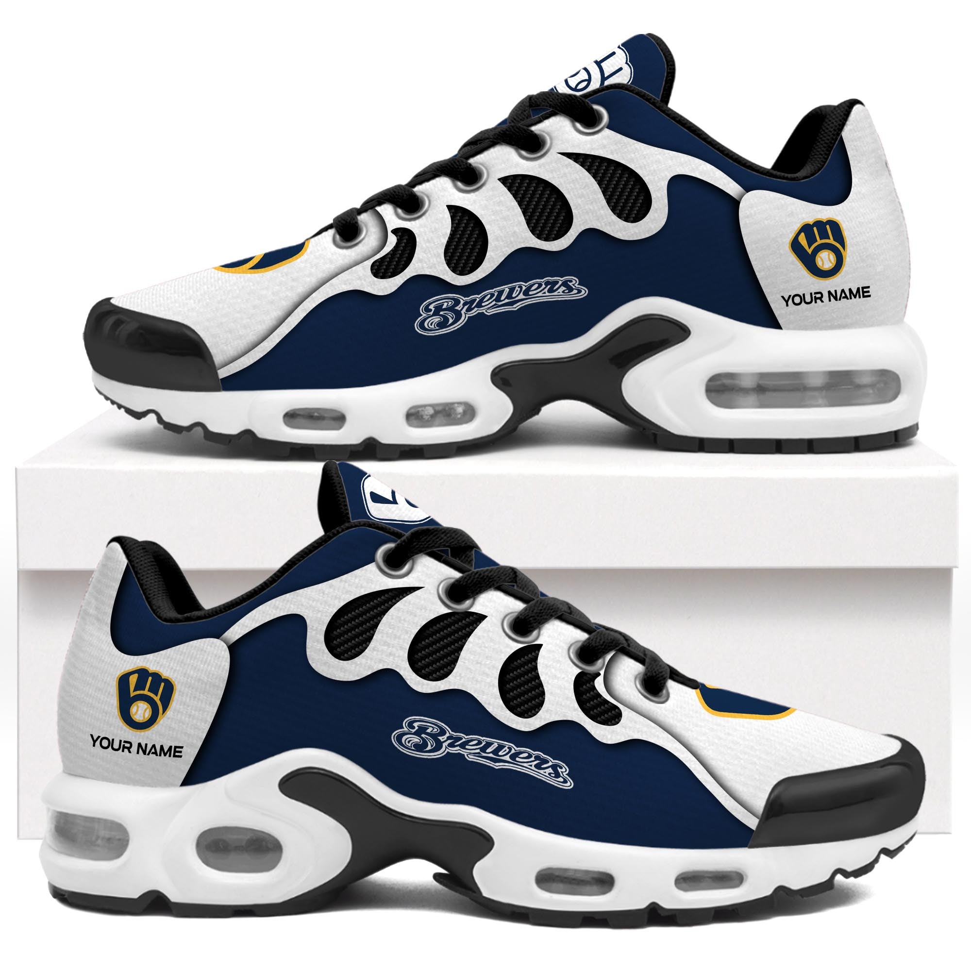 Ideafootwear Milwaukee Brewers TN Shoes Sneakers For Men And Women