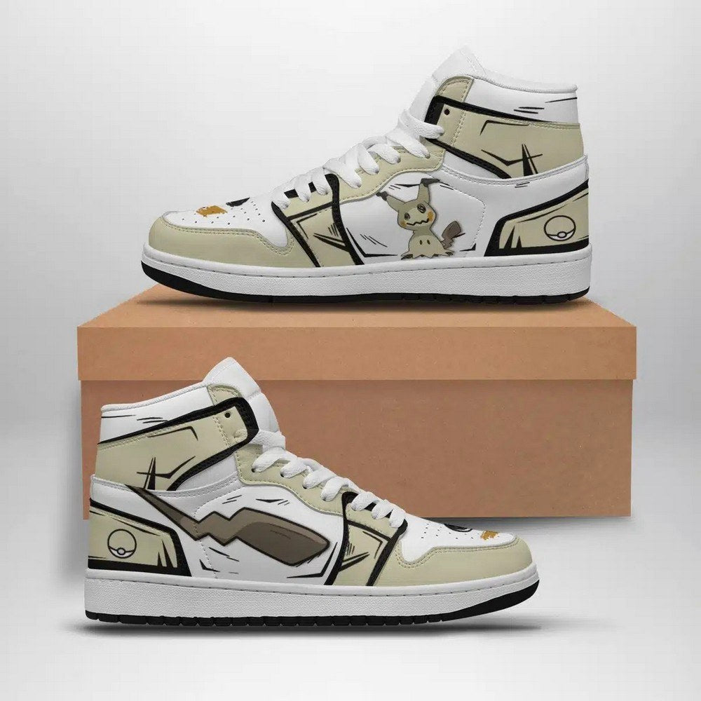 Ideafootwear Mimikyu V2 Pokemon AJ1 High Sneakers Shoes For Men And Women