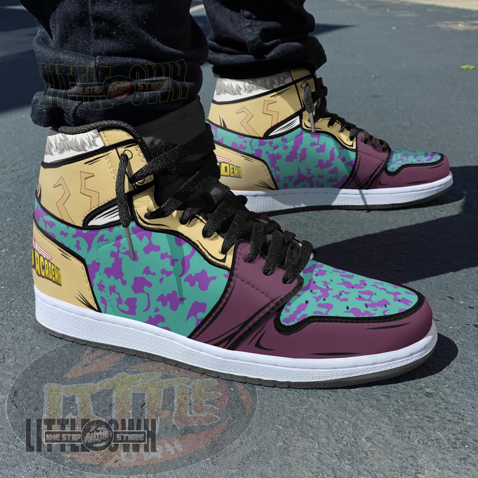 Ideafootwear Mina Ashido AJ1 High Sneakers Shoes For Men And Women