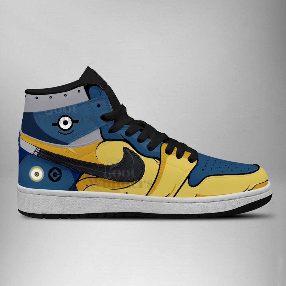 Ideafootwear Minion AJ1 High Sneakers Shoes For Men And Women