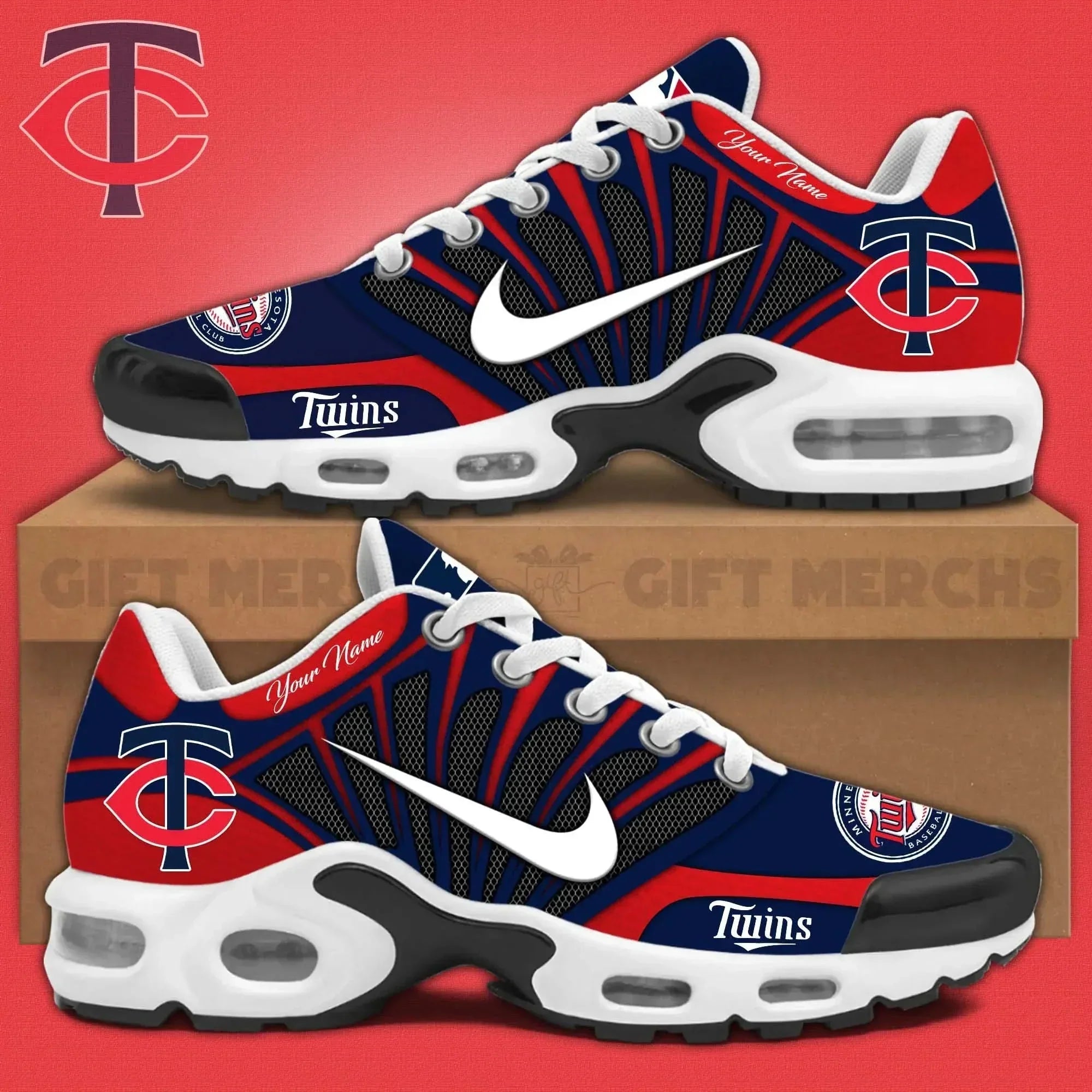 Ideafootwear Minnesota Twins TN Shoes Sneakers For Men And Women