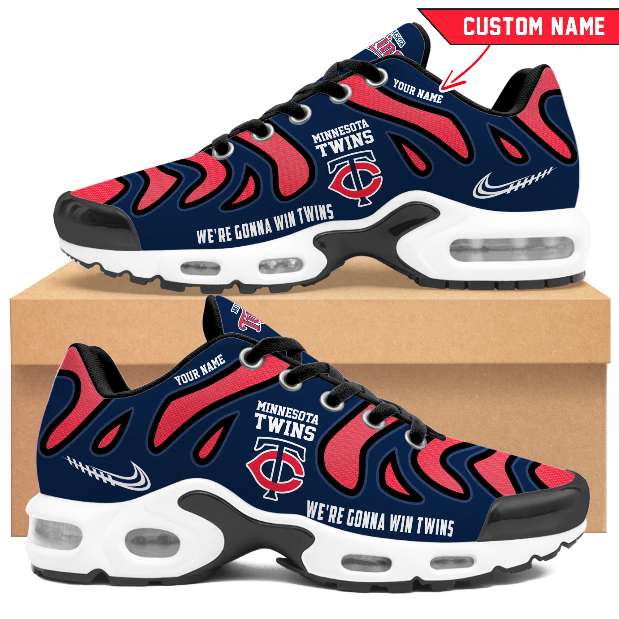 Ideafootwear Minnesota Twins TN Shoes Sneakers For Men And Women