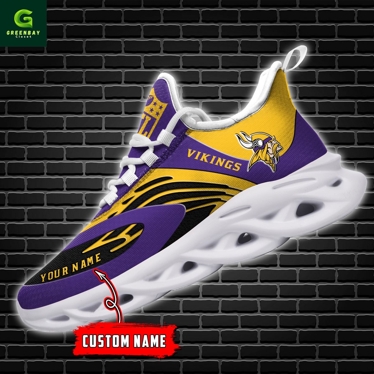 Ideafootwear Minnesota Vikings Max Soul Shoes Sneakers For Men And Women