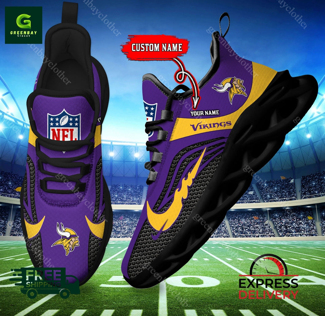 Ideafootwear Minnesota Vikings Max Soul Shoes Sneakers For Men And Women