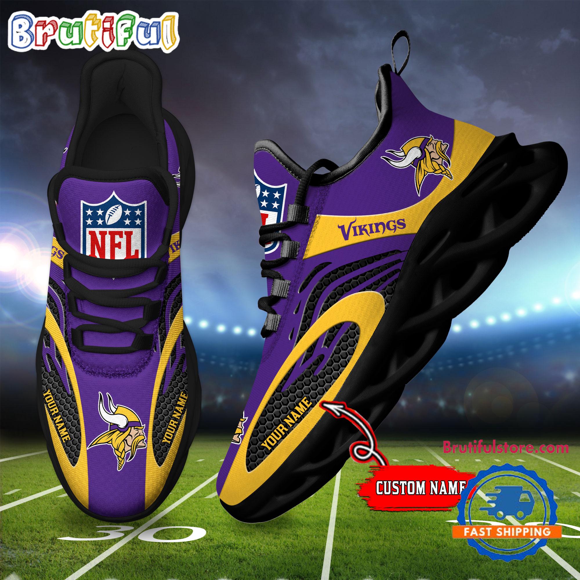 Ideafootwear Minnesota Vikings Max Soul Shoes Sneakers For Men And Women