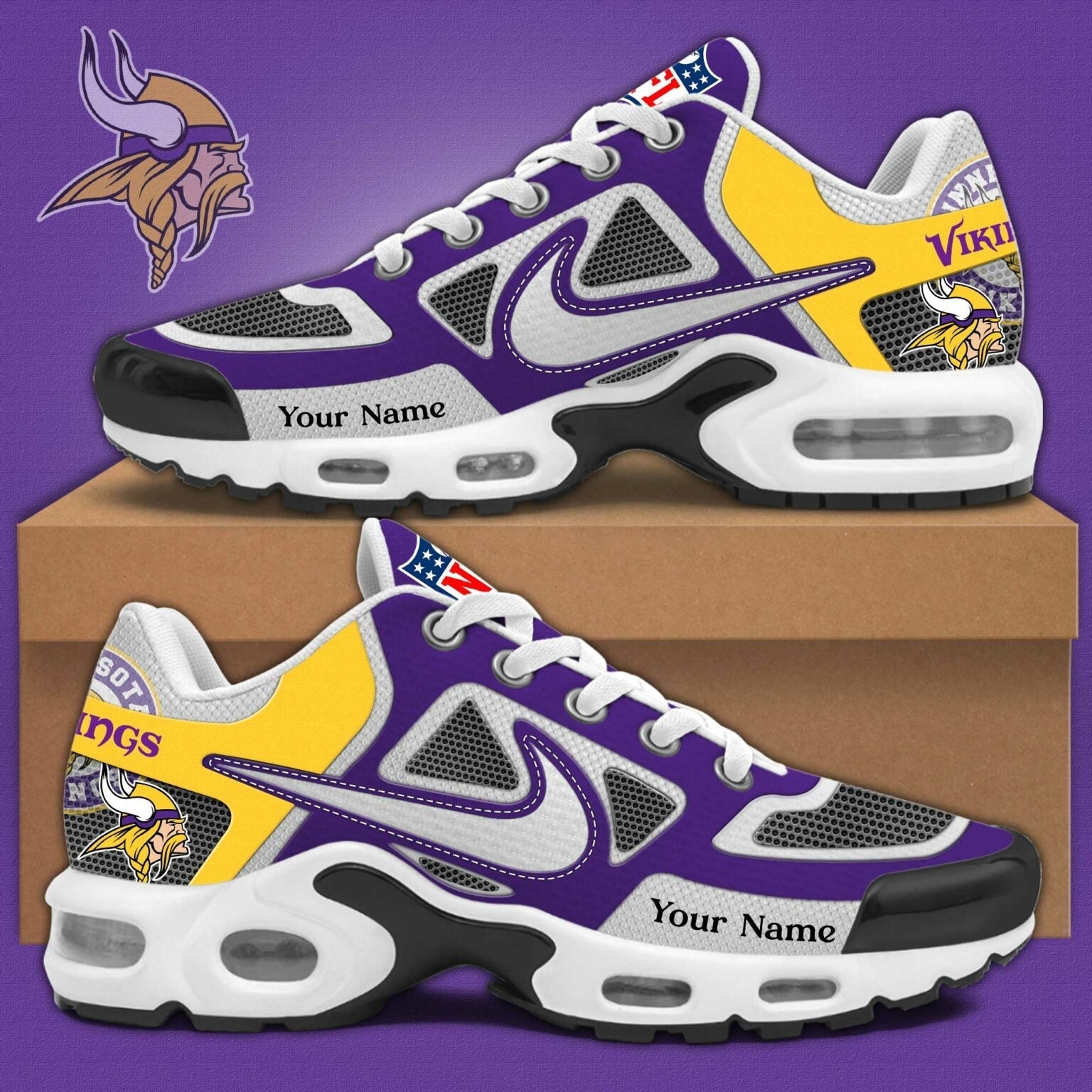 Ideafootwear Minnesota Vikings TN Shoes Sneakers For Men And Women