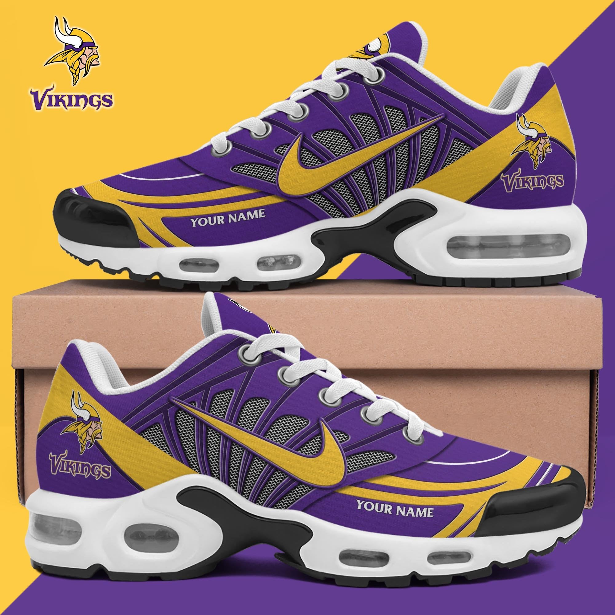 Ideafootwear Minnesota Vikings TN Shoes Sneakers For Men And Women