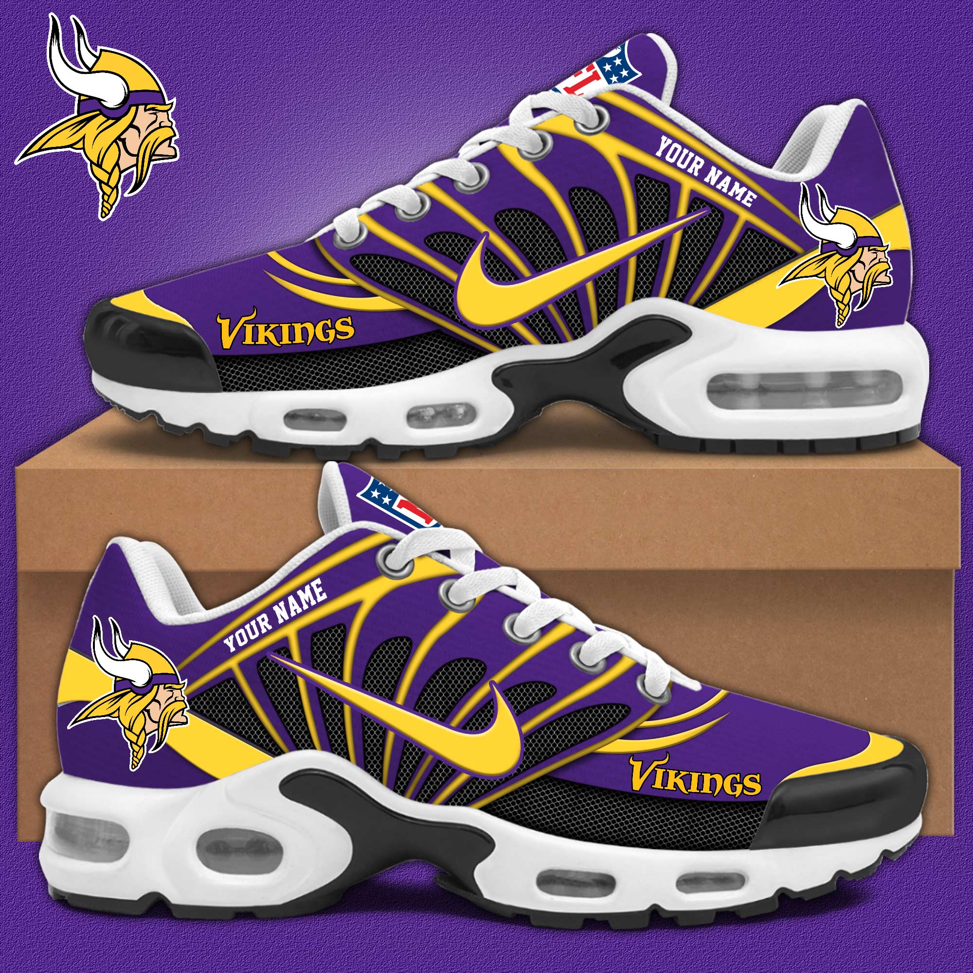 Ideafootwear Minnesota Vikings TN Shoes Sneakers For Men And Women