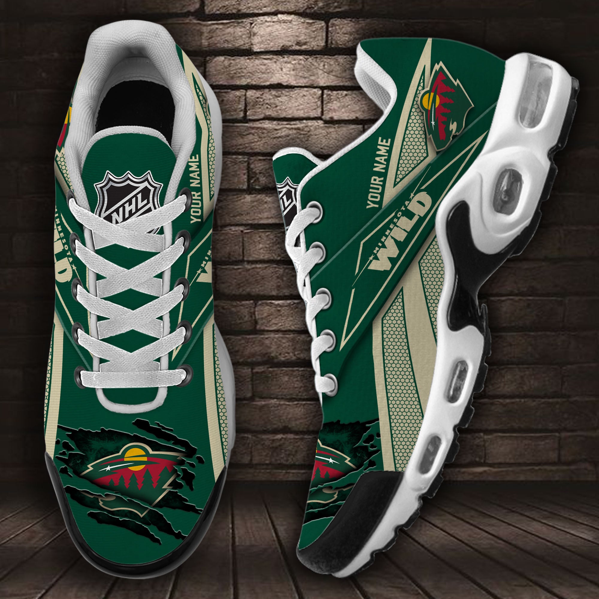 Ideafootwear Minnesota Wild TN Shoes Sneakers For Men And Women