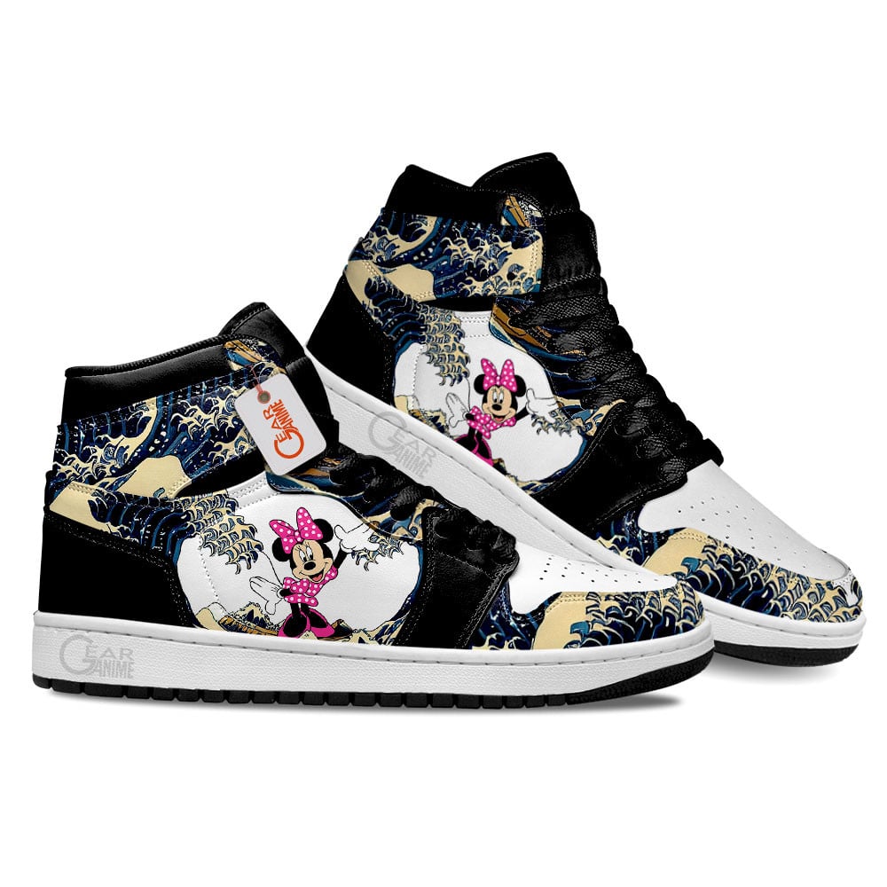 Ideafootwear Minnie AJ1 High Sneakers Shoes For Men And Women