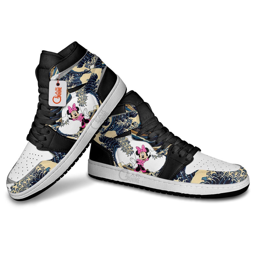 Ideafootwear Minnie AJ1 High Sneakers Shoes For Men And Women