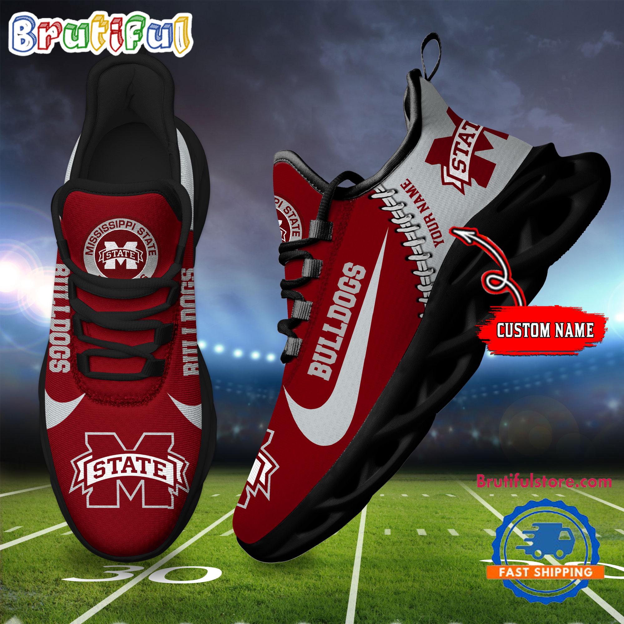 Ideafootwear Mississippi State Bulldogs Max Soul Shoes Sneakers For Men And Women