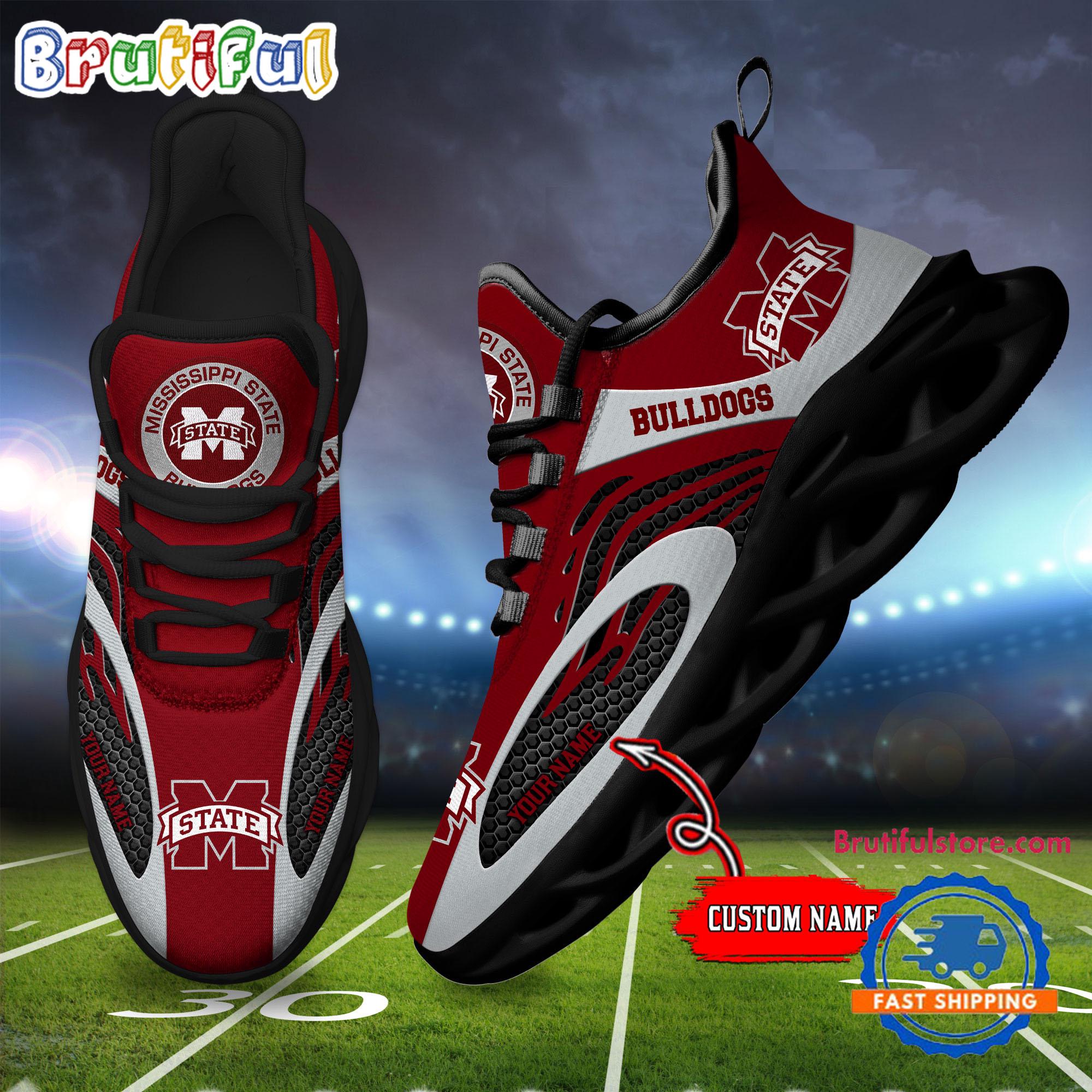 Ideafootwear Mississippi State Bulldogs Max Soul Shoes Sneakers For Men And Women