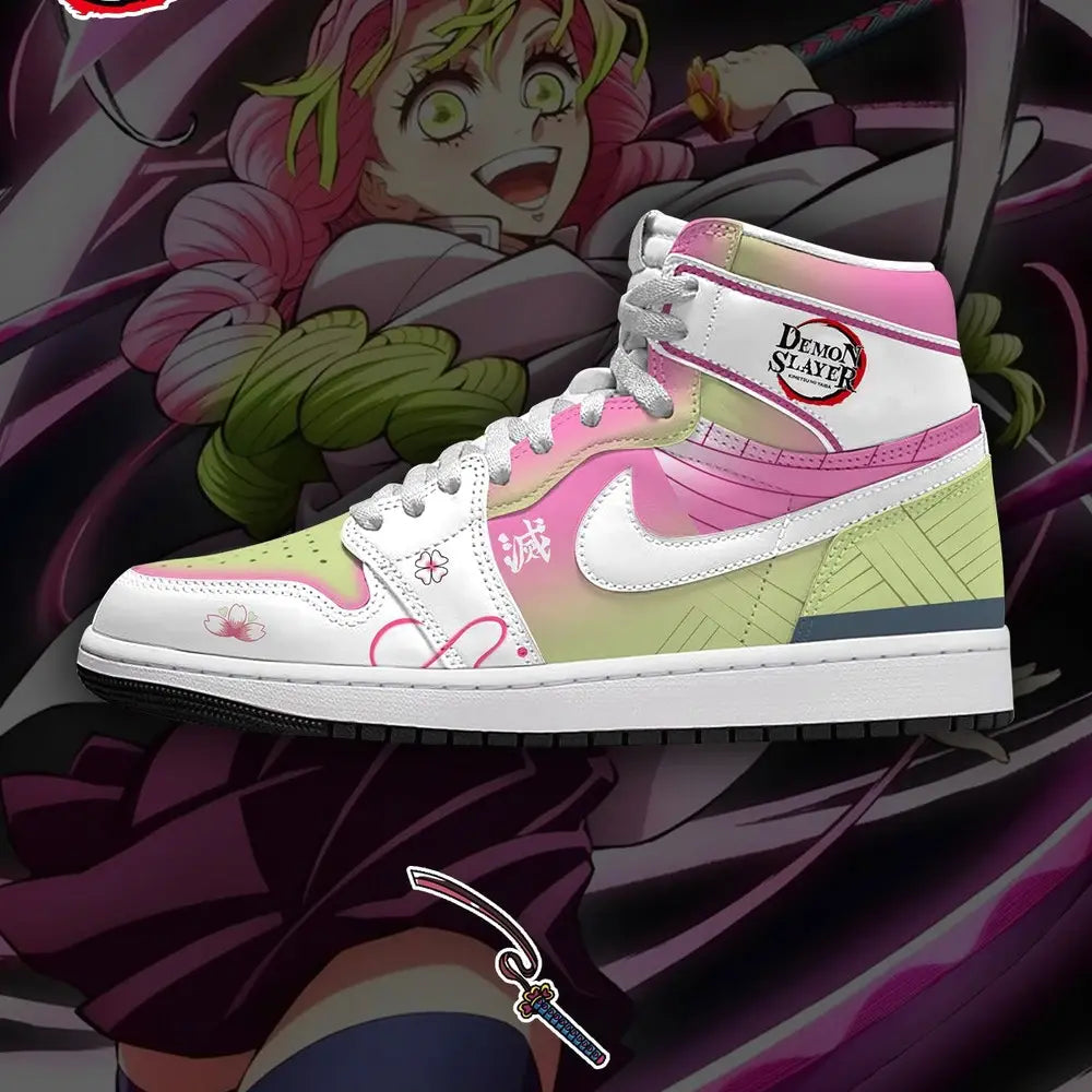 Ideafootwear Mitsuri Kanroji V.2 AJ1 High Sneakers Shoes For Men And Women