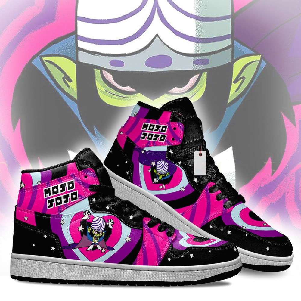 Ideafootwear Mojo Jojo The Powerpuff Girls AJ1 High Sneakers Shoes For Men And Women