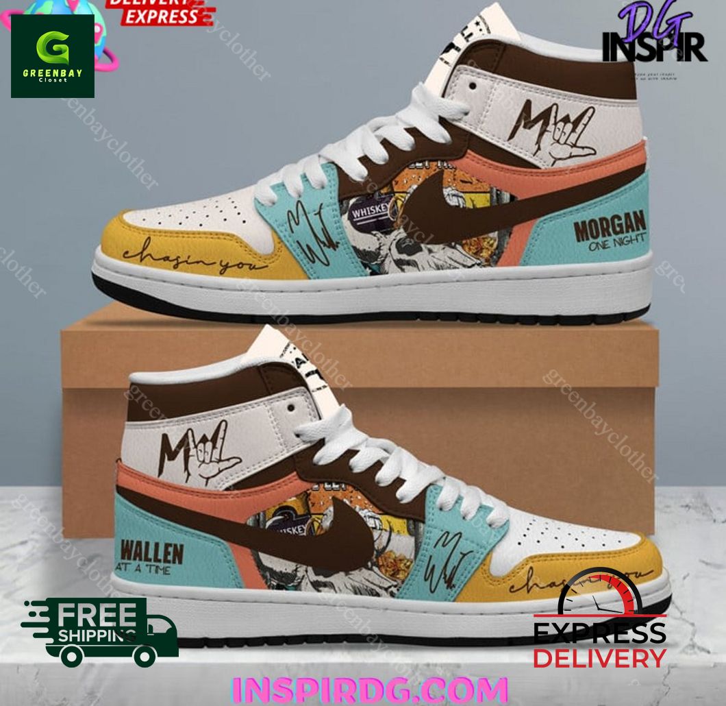 Ideafootwear Morgan Wallen AJ1 High Sneakers Shoes For Men And Women