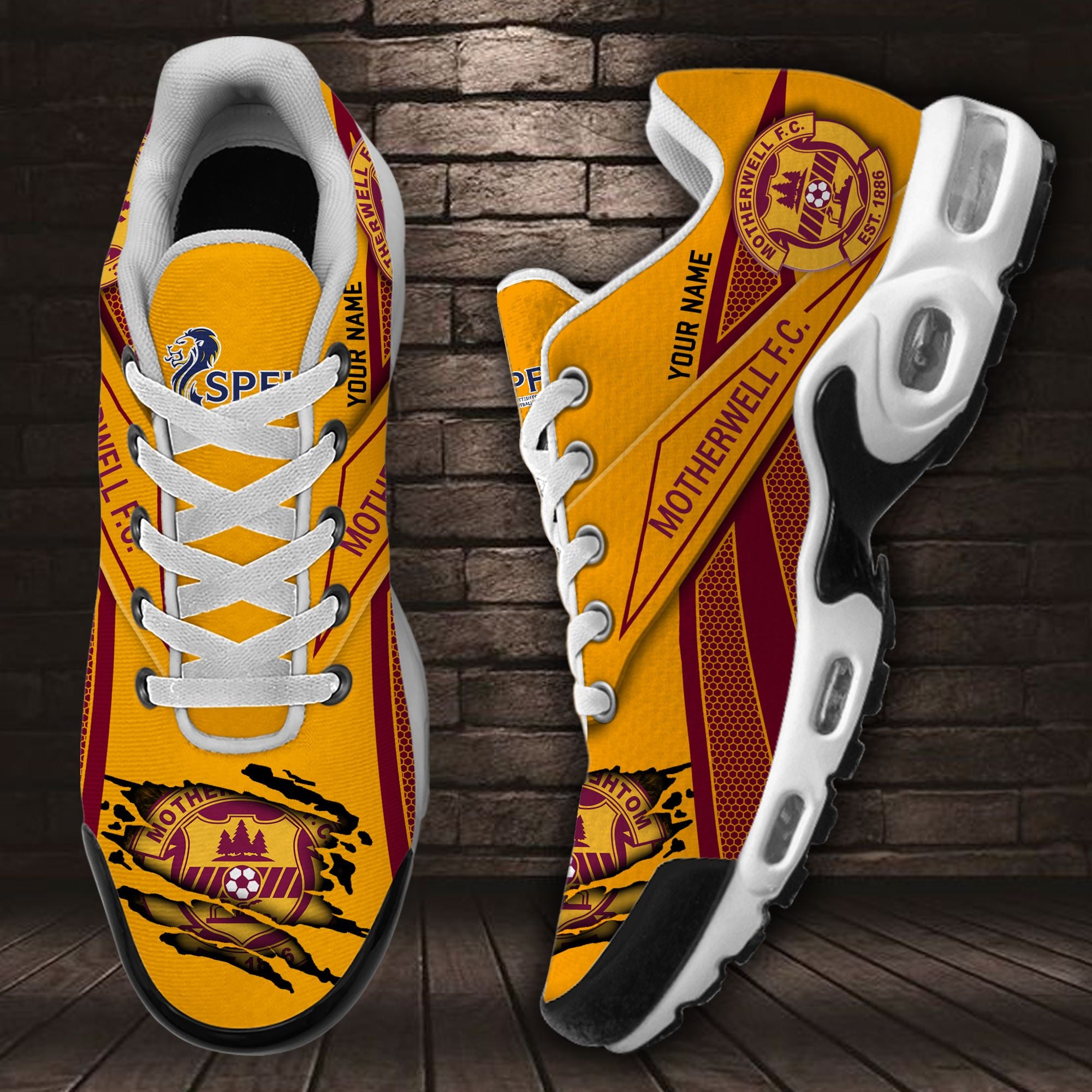 Ideafootwear Motherwell F.C. TN Shoes Sneakers For Men And Women