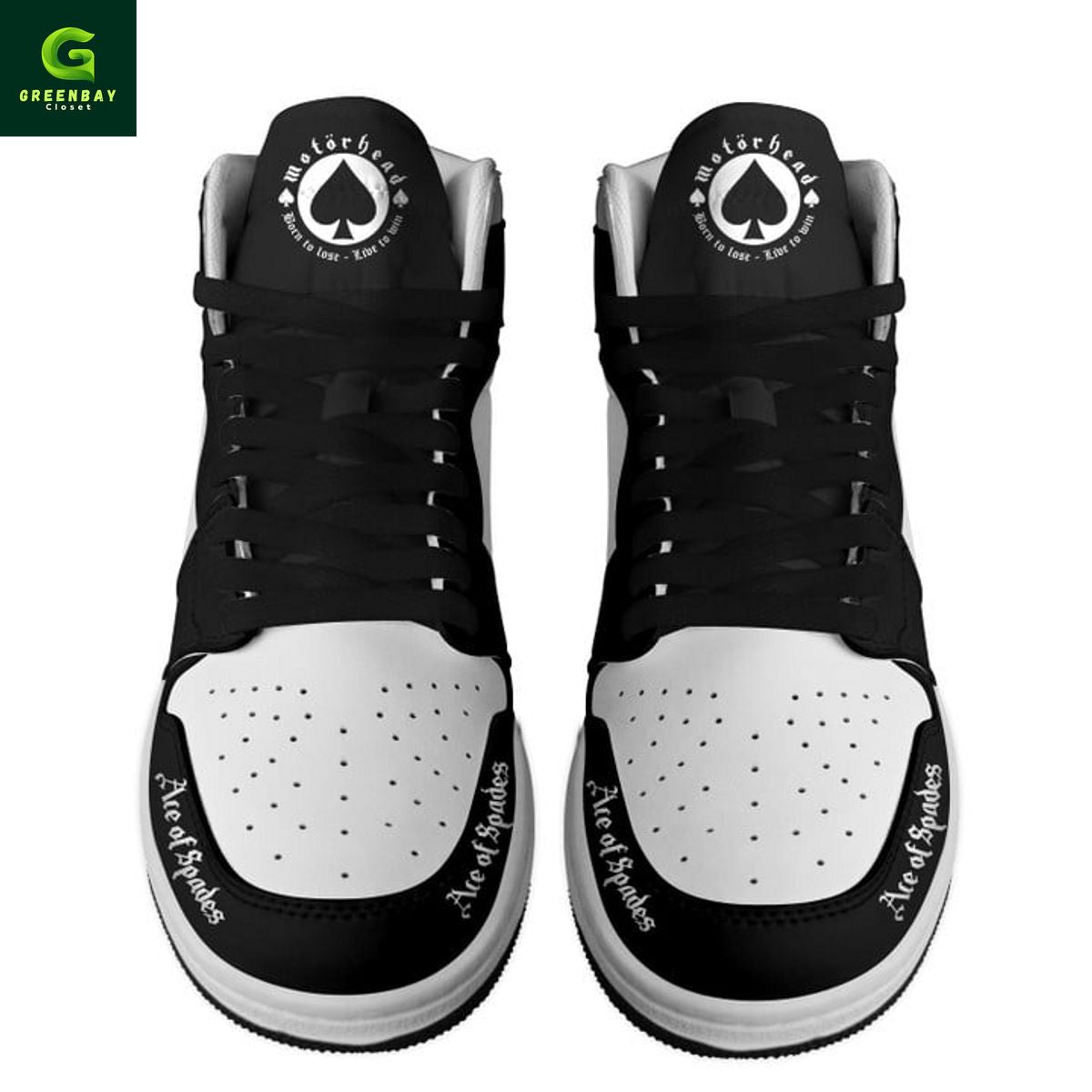 Ideafootwear Motorhead Ace of spades AJ1 High Sneakers Shoes For Men And Women