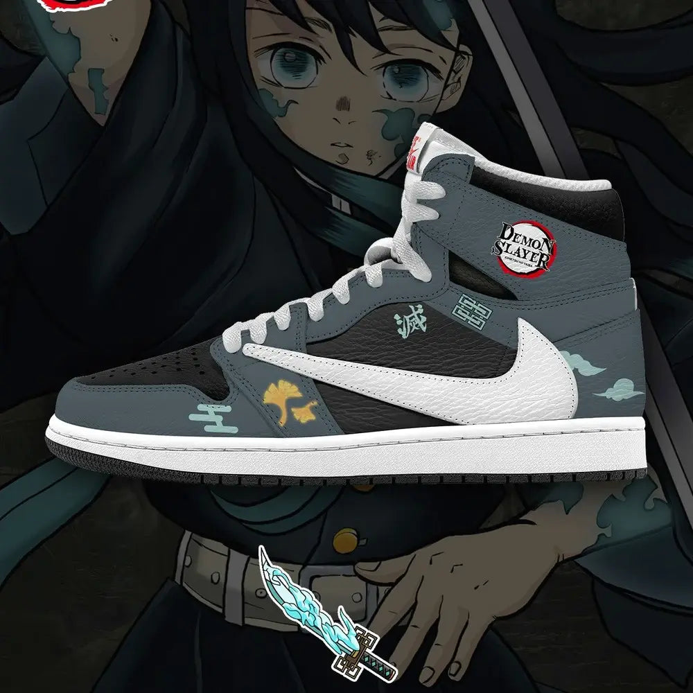 Ideafootwear Muichiro Tokito V.2 AJ1 High Sneakers Shoes For Men And Women
