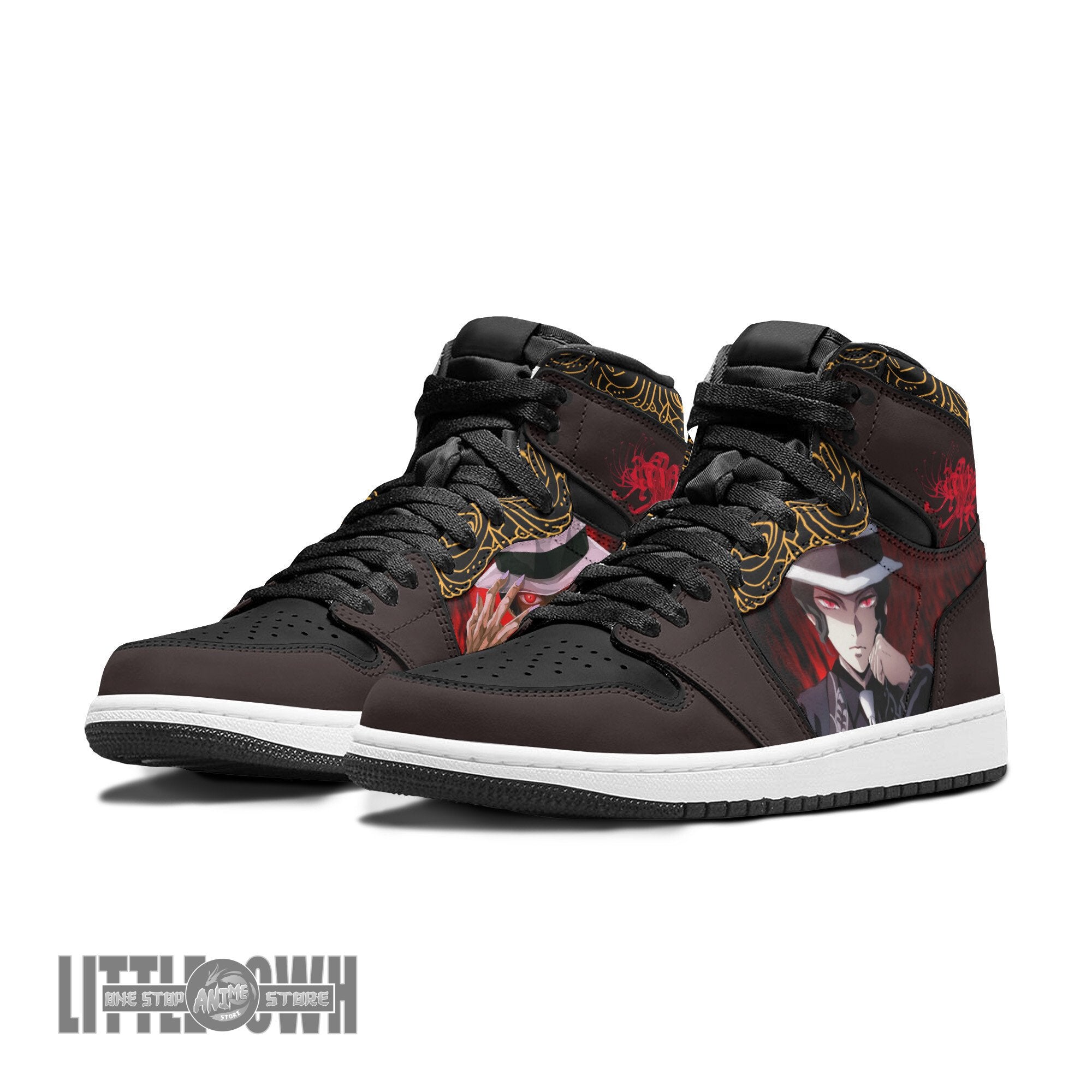 Ideafootwear Muzan Kibutsuji AJ1 High Sneakers Shoes For Men And Women
