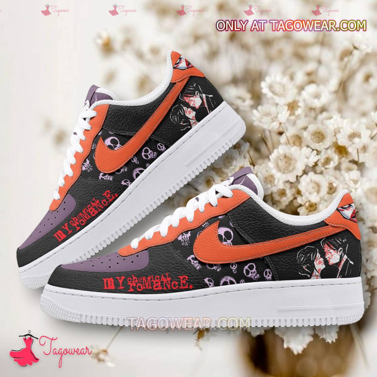 Ideafootwear My Chemical Romance Air Low-Top Sneakers Shoes For Men And Women 2