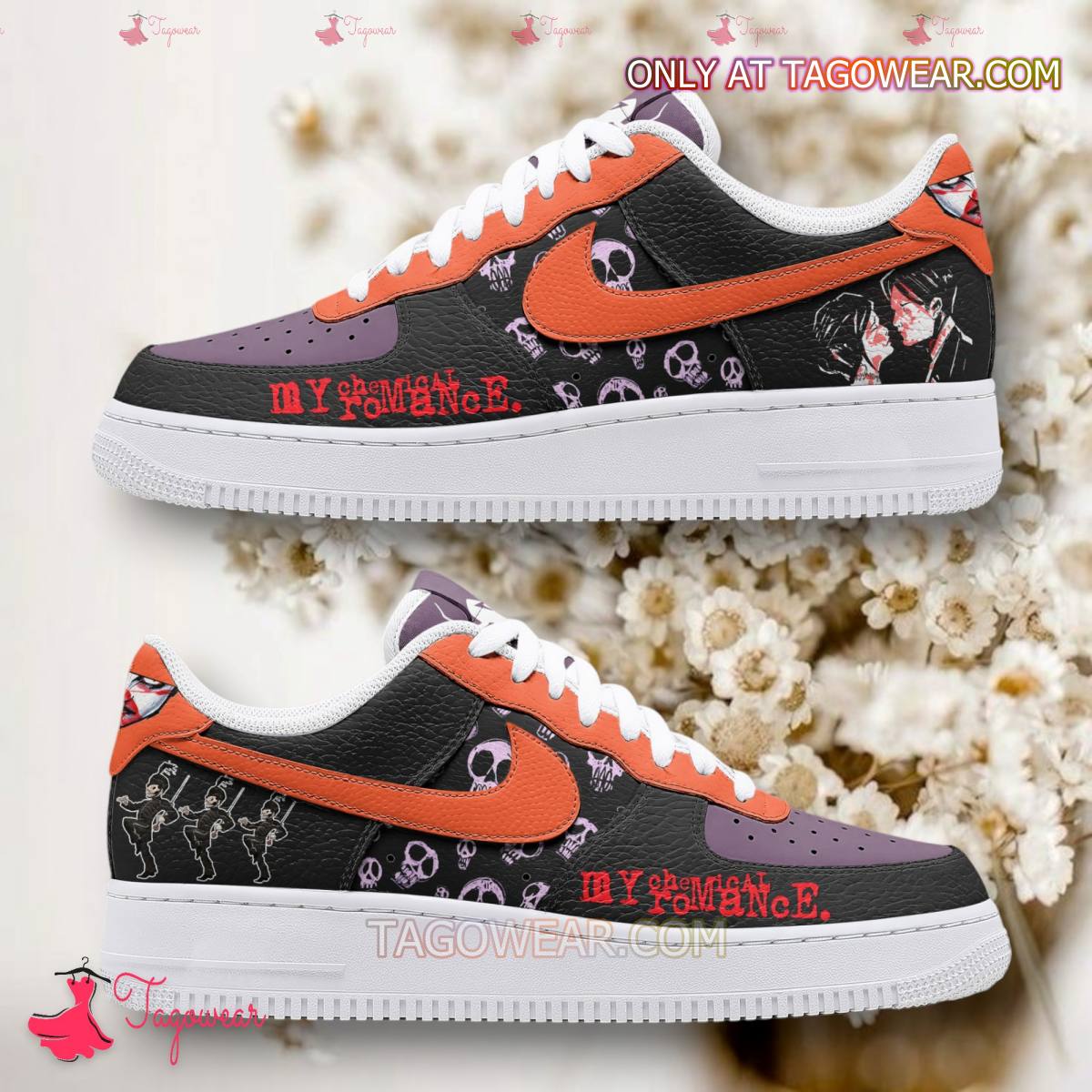 Ideafootwear My Chemical Romance Air Low-Top Sneakers Shoes For Men And Women 1