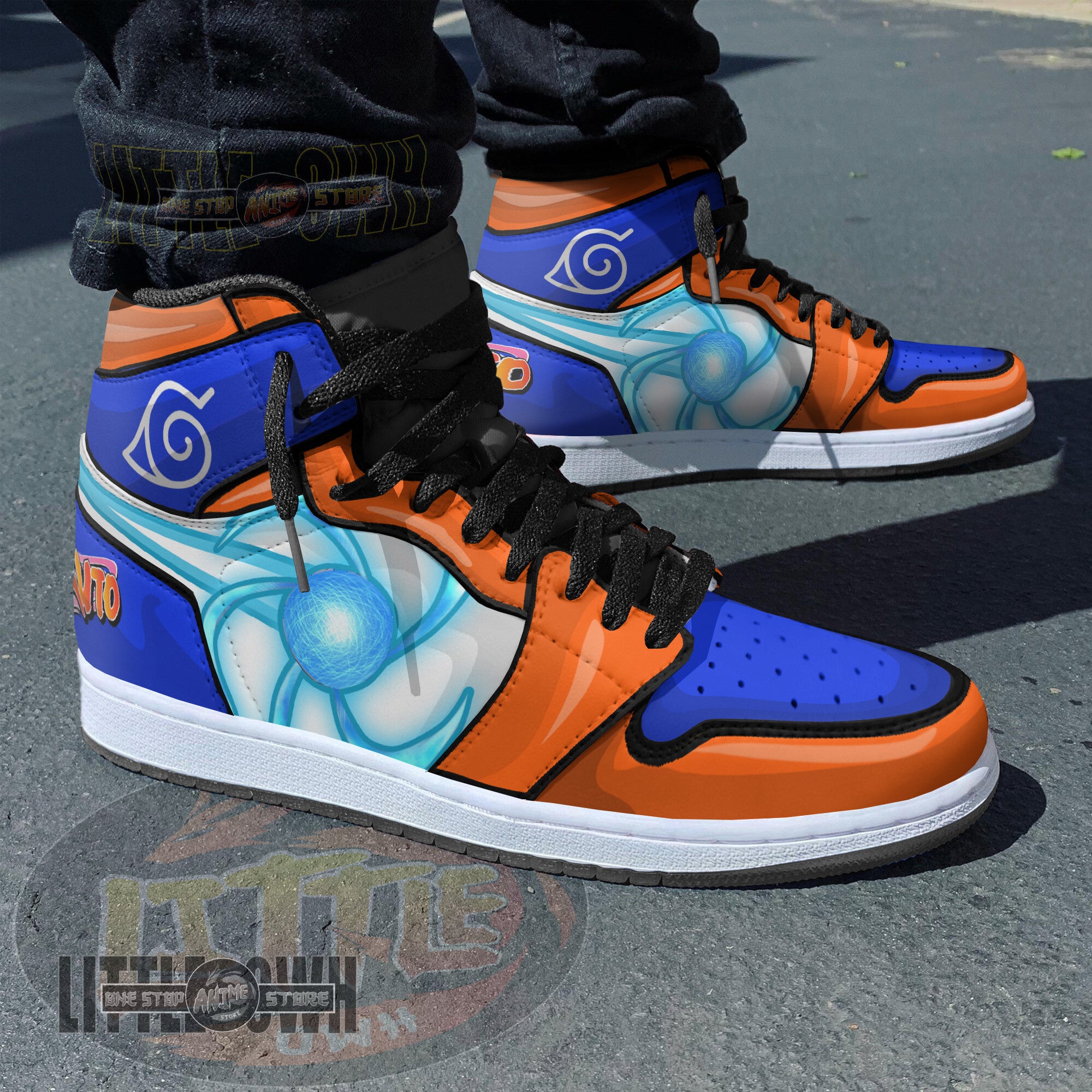 Ideafootwear Naruto Rasengan AJ1 High Sneakers Shoes For Men And Women