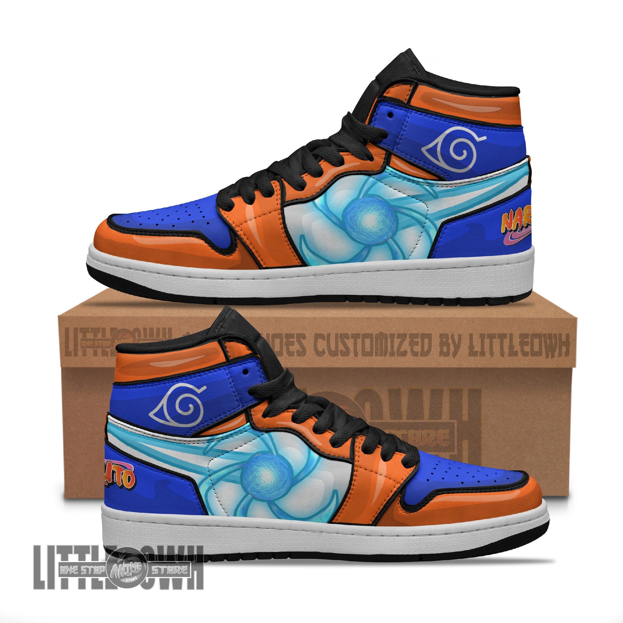 Ideafootwear Naruto Rasengan AJ1 High Sneakers Shoes For Men And Women