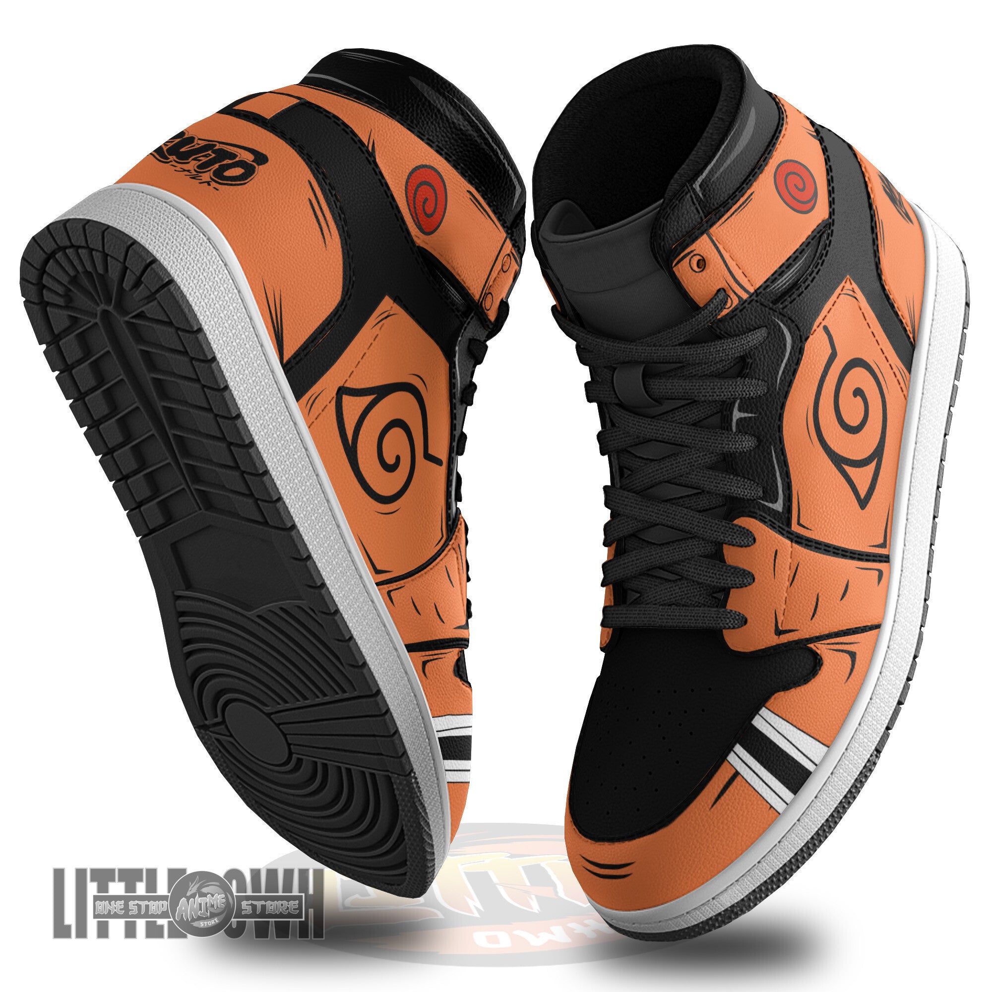 Ideafootwear Naruto Shippuden AJ1 High Sneakers Shoes For Men And Women