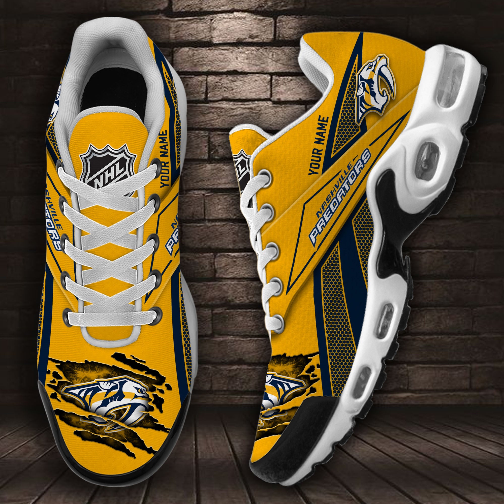 Ideafootwear Nashville Predators TN Shoes Sneakers For Men And Women