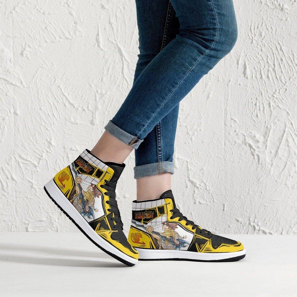 Ideafootwear Natsu Dragneel Fairy Tail AJ1 High Sneakers Shoes For Men And Women