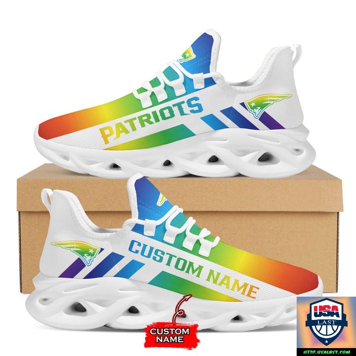 Ideafootwear New England Patriots Max Soul Shoes Sneakers For Men And Women