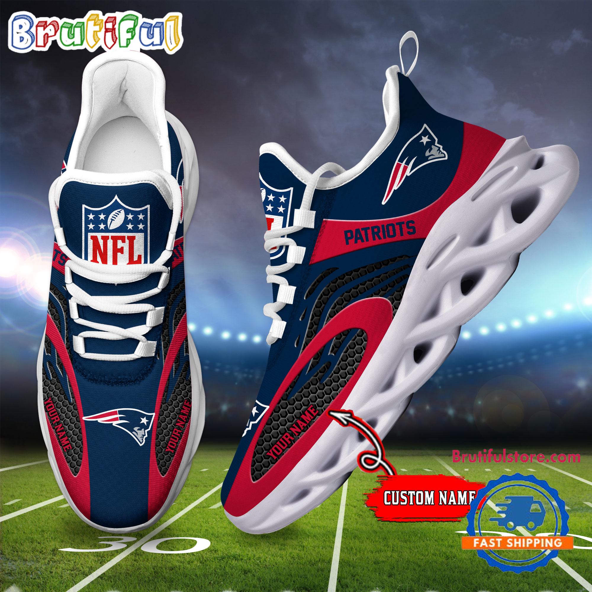 Ideafootwear New England Patriots Max Soul Shoes Sneakers For Men And Women