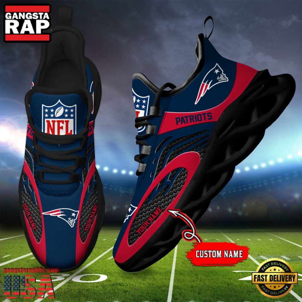 Ideafootwear New England Patriots Max Soul Shoes Sneakers For Men And Women
