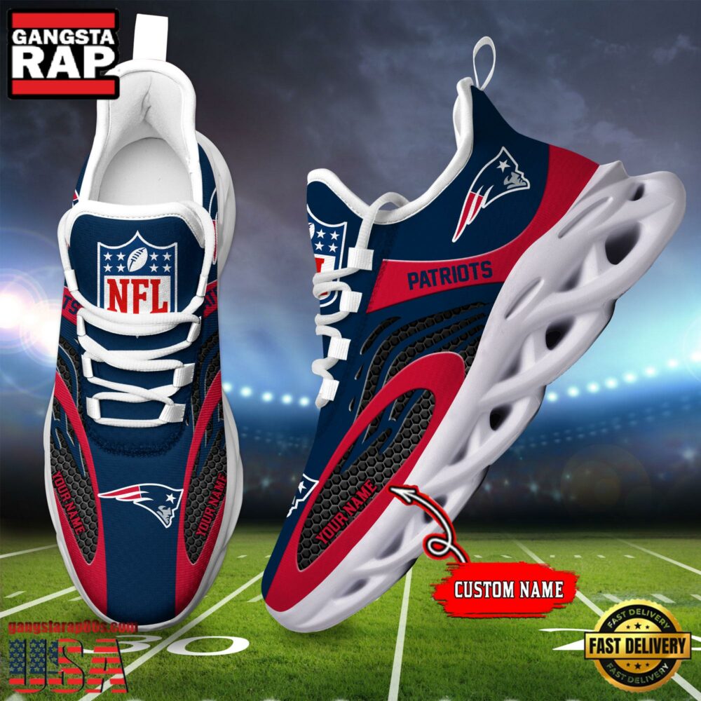 Ideafootwear New England Patriots Max Soul Shoes Sneakers For Men And Women