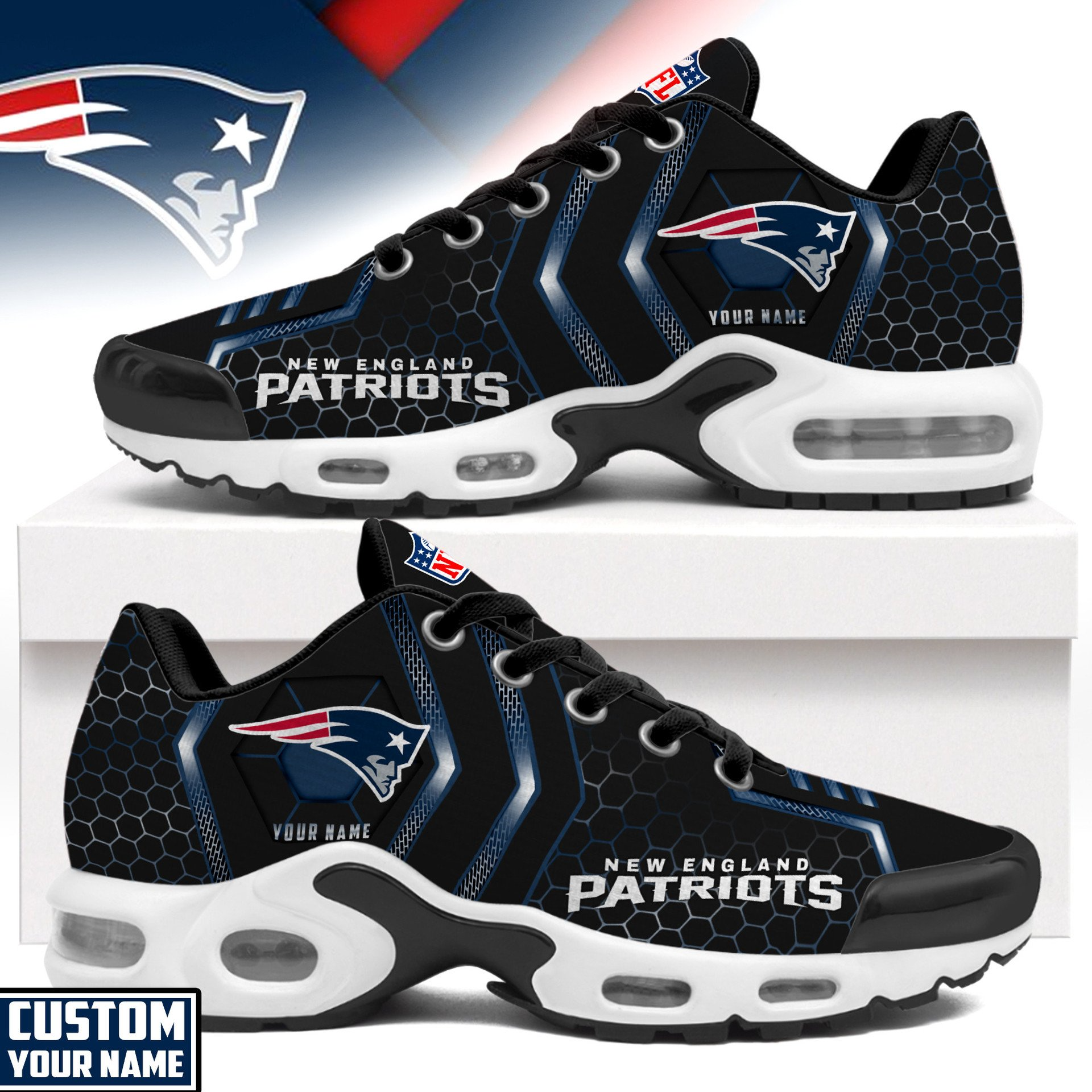 Ideafootwear New England Patriots TN Shoes Sneakers For Men And Women