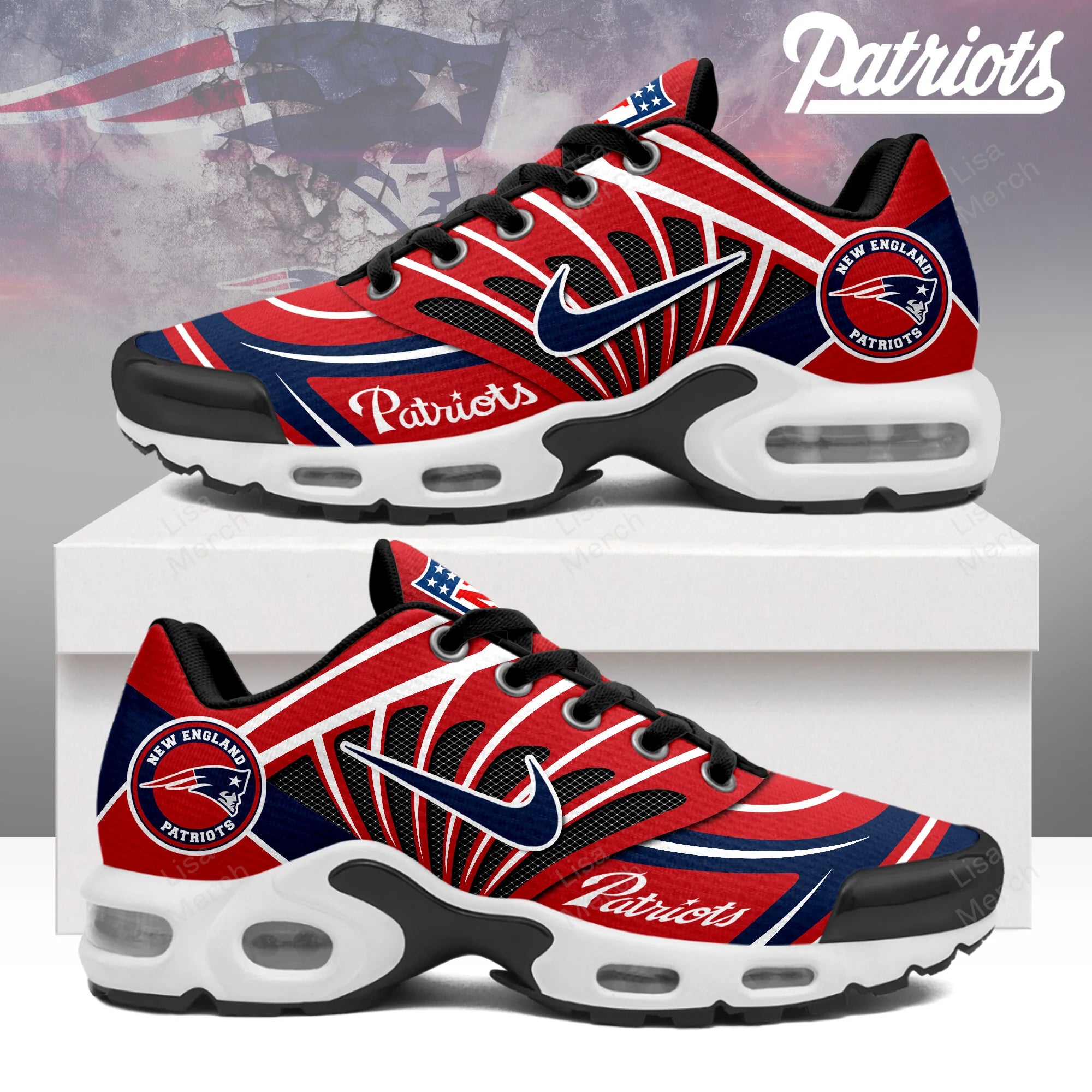 Ideafootwear New England Patriots TN Shoes Sneakers For Men And Women