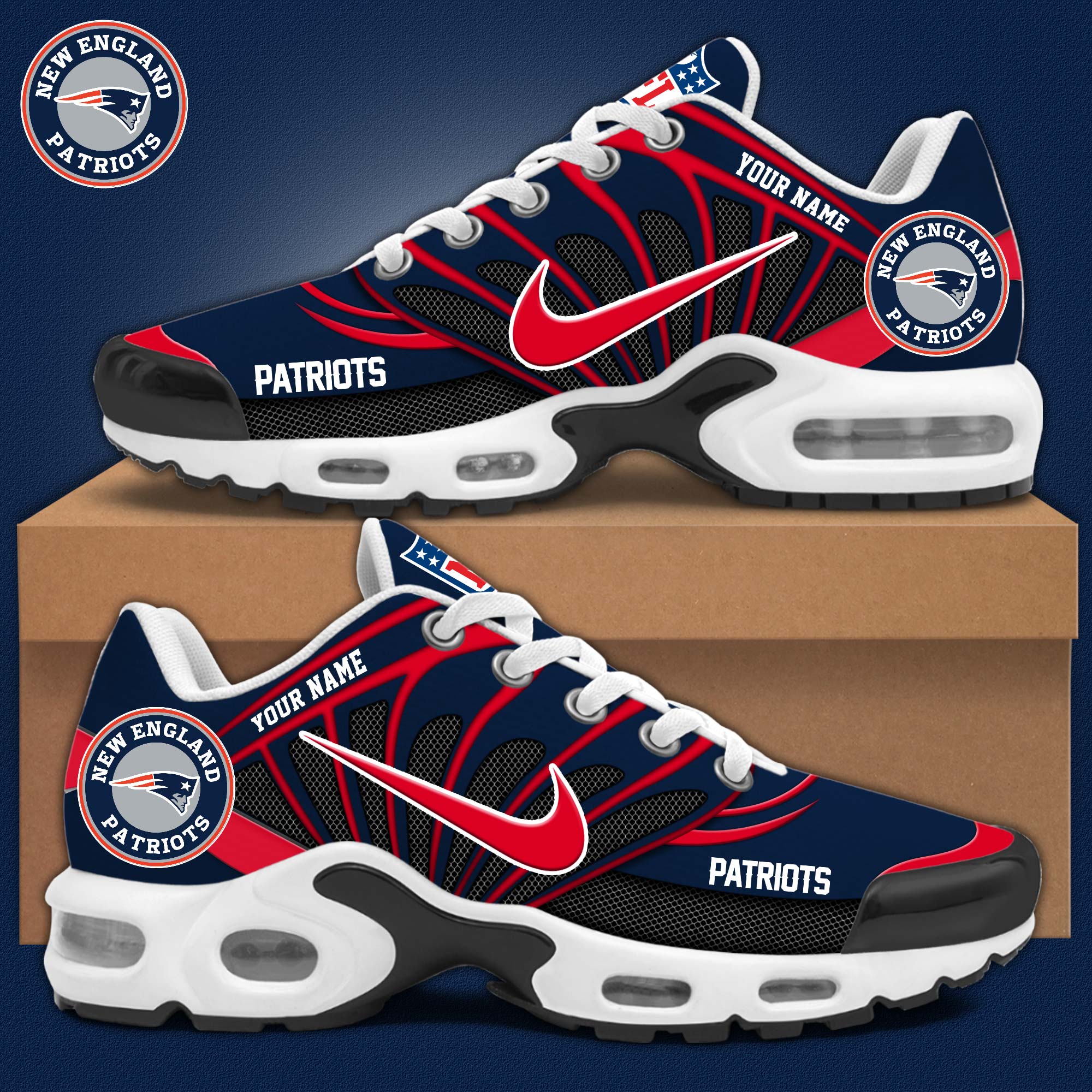Ideafootwear New England Patriots TN Shoes Sneakers For Men And Women