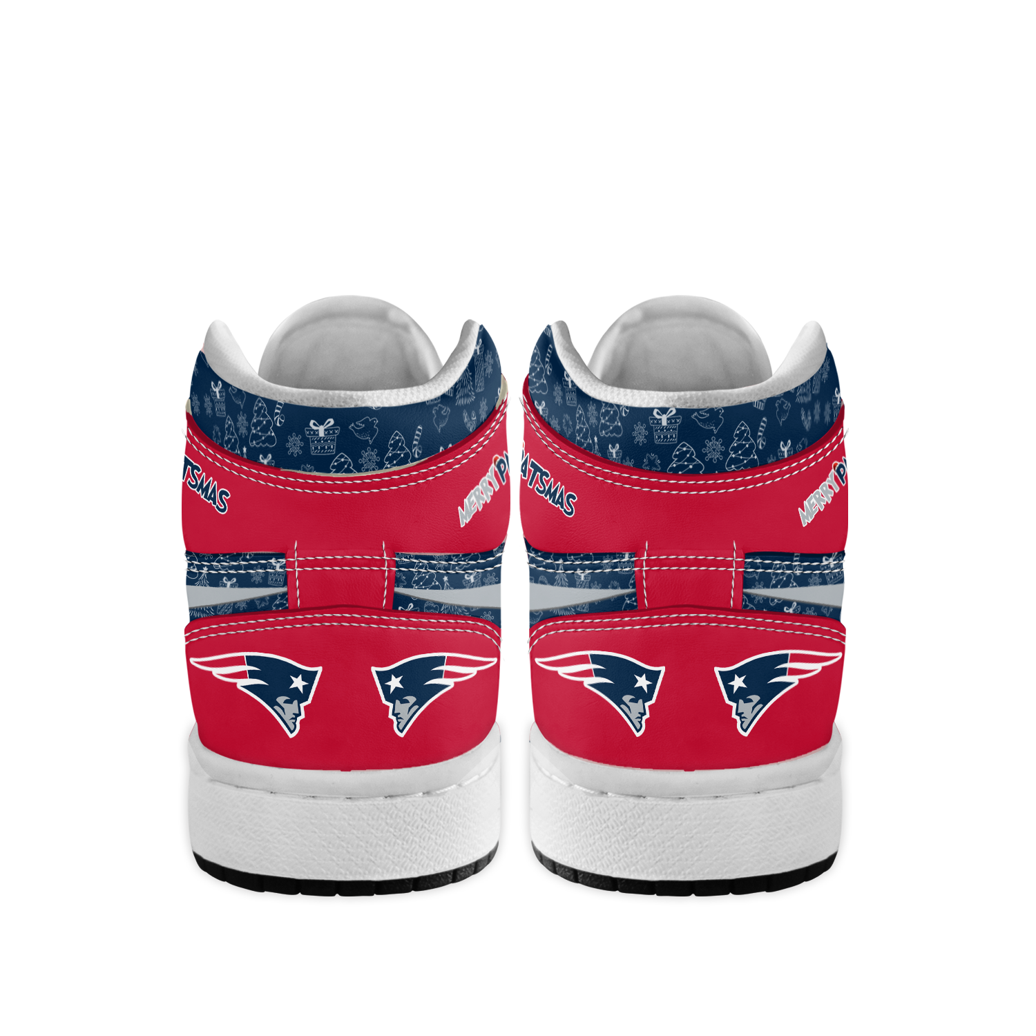 Ideafootwear New England Patriots x The Grinch x Christmas AJ1 High Sneakers Shoes For Men And Women