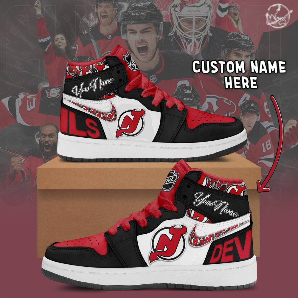 Ideafootwear New Jersey Devils AJ1 High Sneakers Shoes For Men And Women