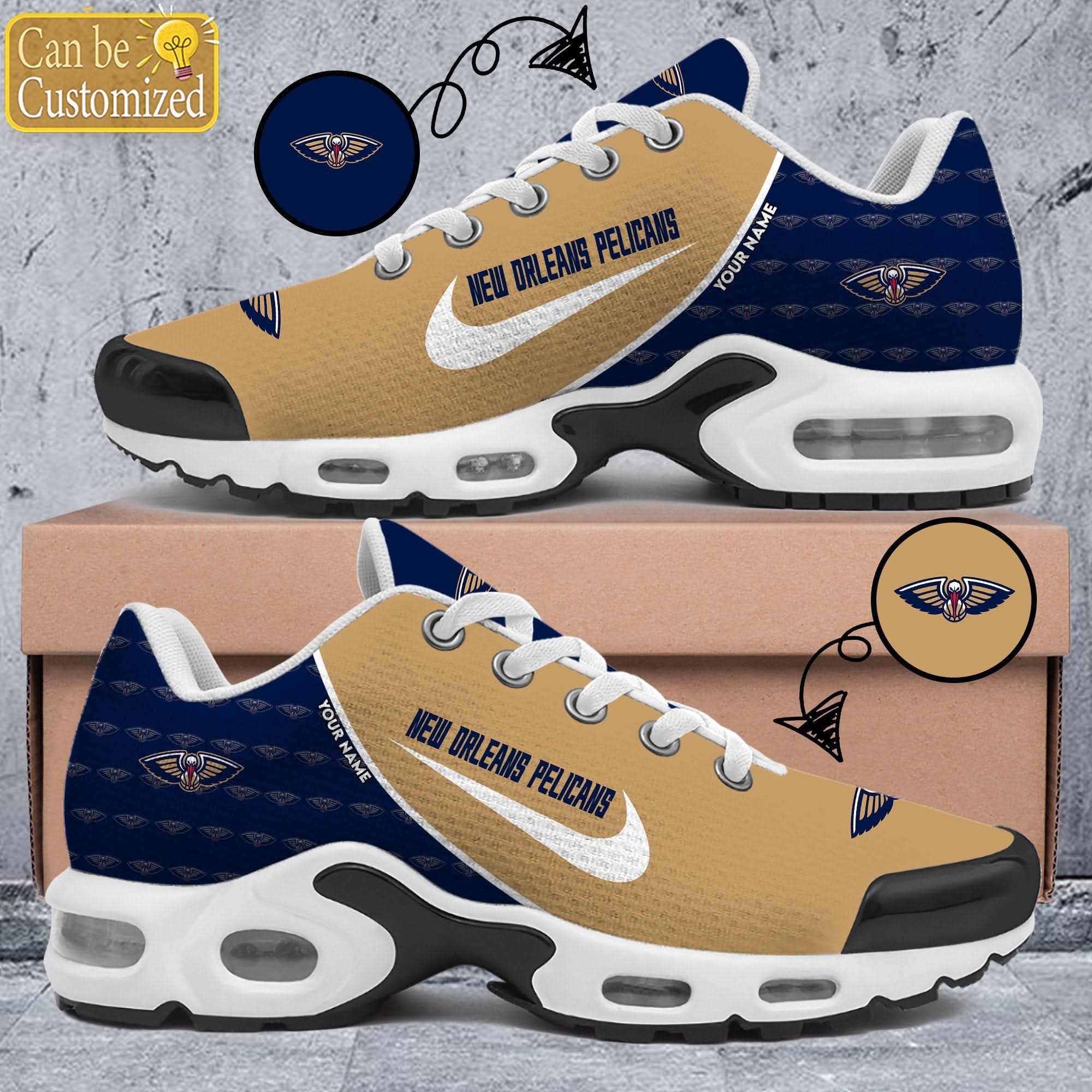 Ideafootwear New Orleans Pelicans TN Shoes Sneakers For Men And Women