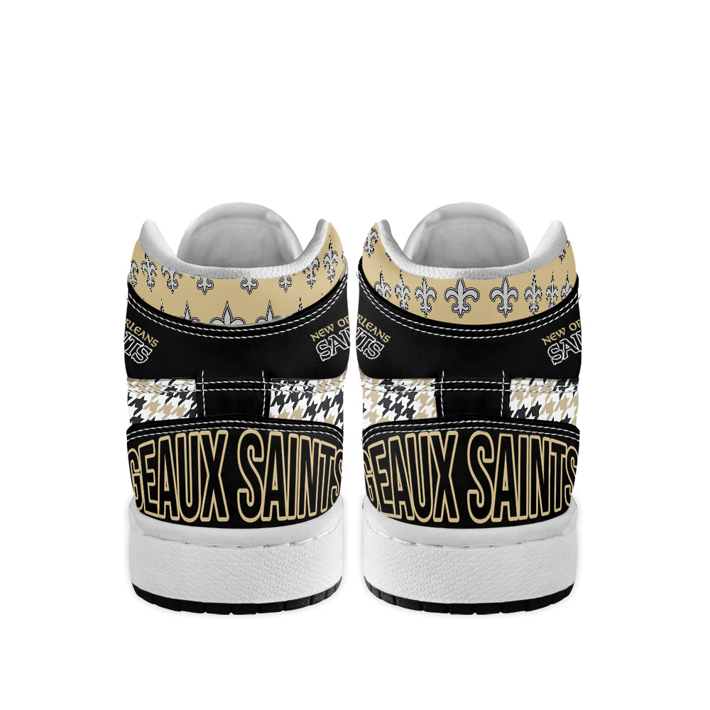Ideafootwear New Orleans Saints AJ1 High Sneakers Shoes For Men And Women