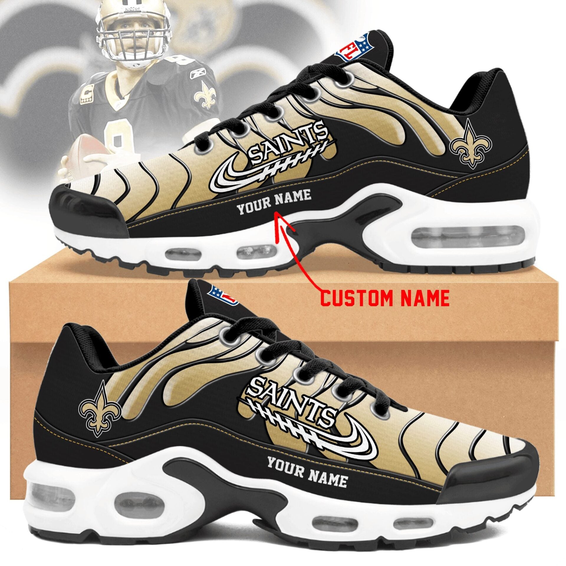 Ideafootwear New Orleans Saints TN Shoes Sneakers For Men And Women