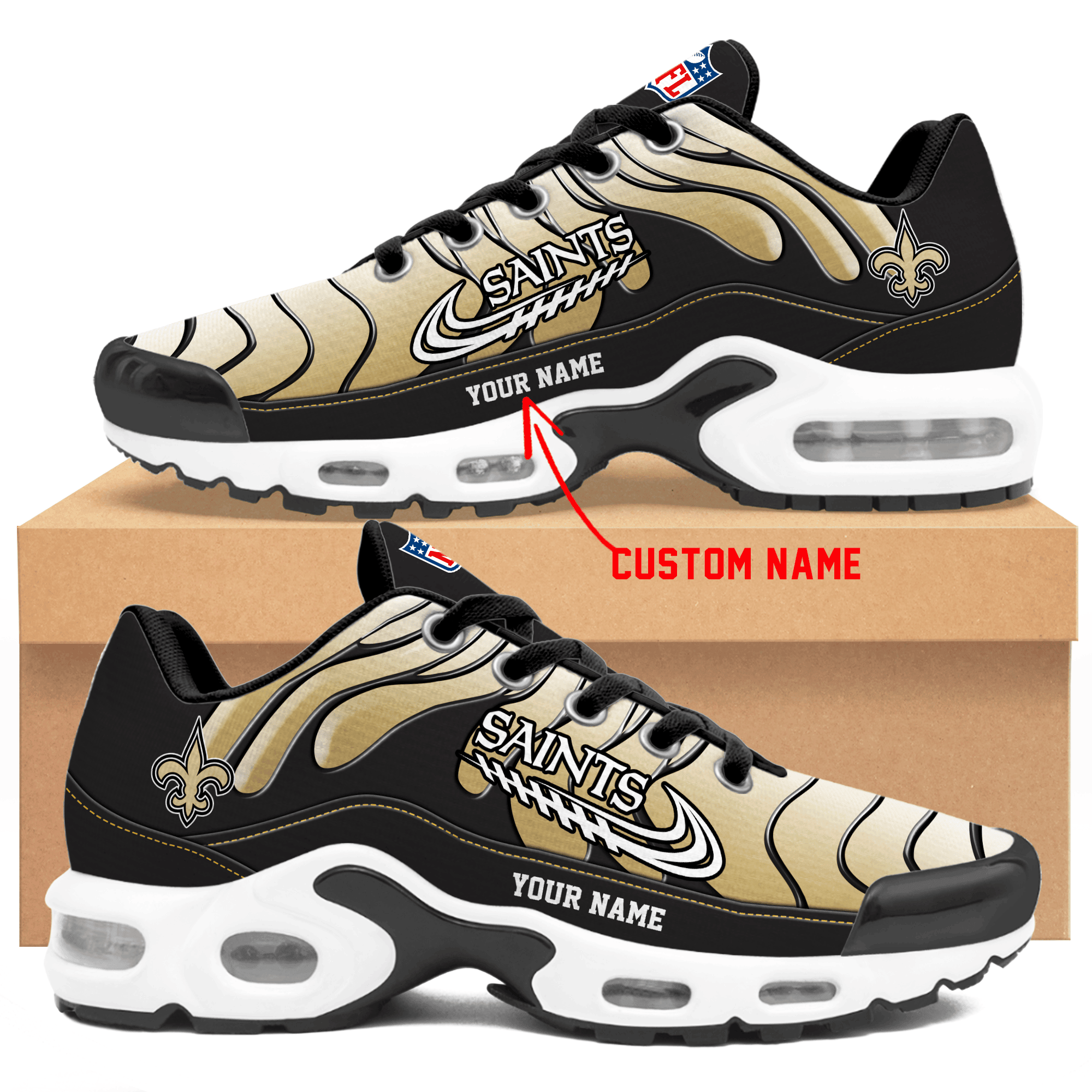 Ideafootwear New Orleans Saints TN Shoes Sneakers For Men And Women