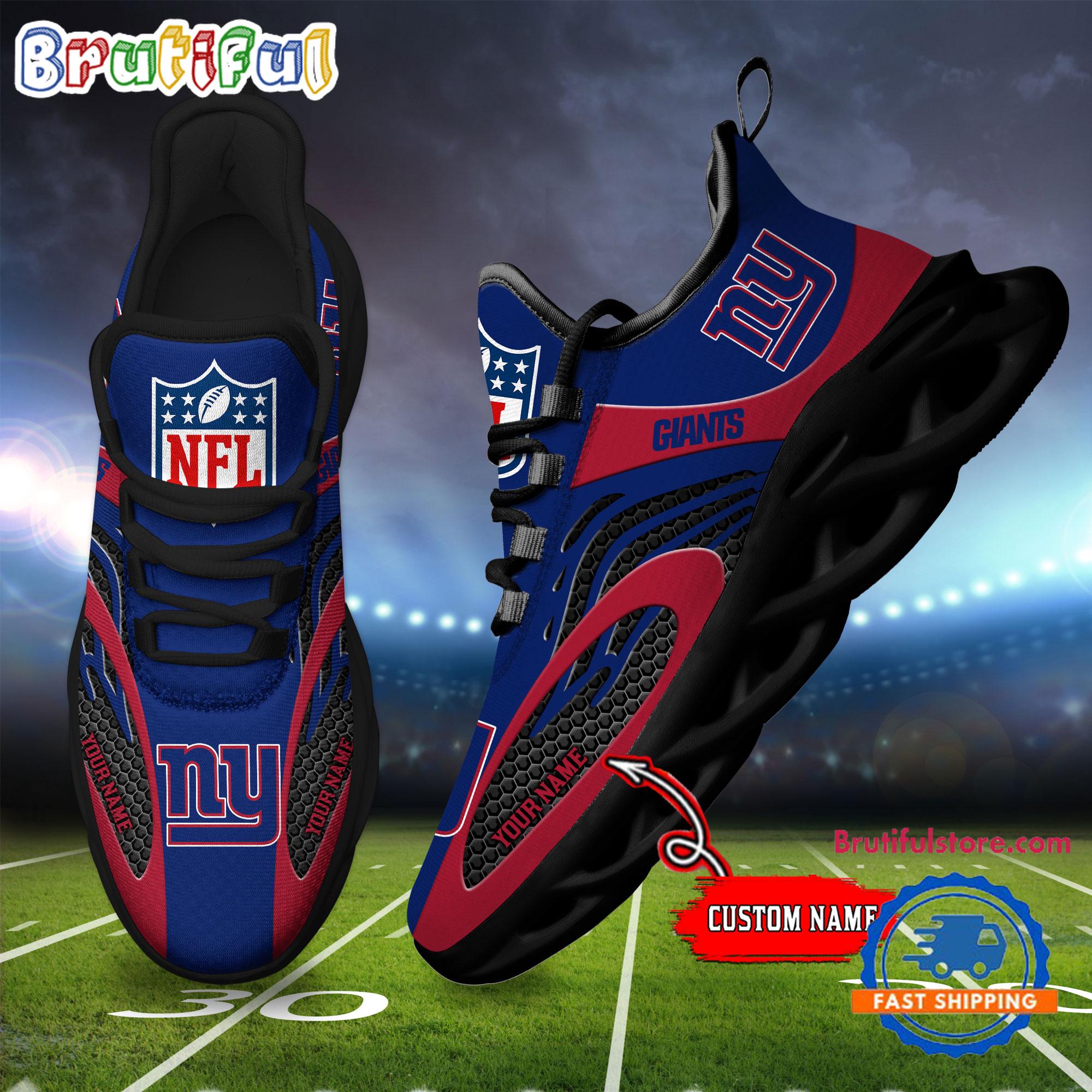 Ideafootwear New York Giants Max Soul Shoes Sneakers For Men And Women